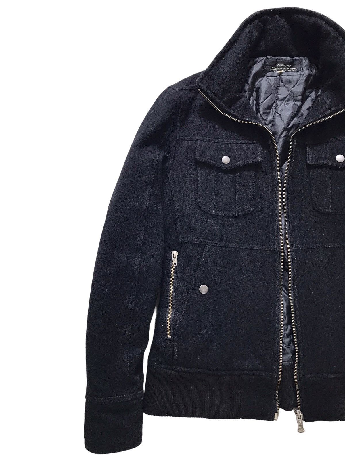 Japanese Brand L7 Real Hip Wool Padded Field Jacket Size US M / EU 48-50 / 2 - 2 Thumbnail