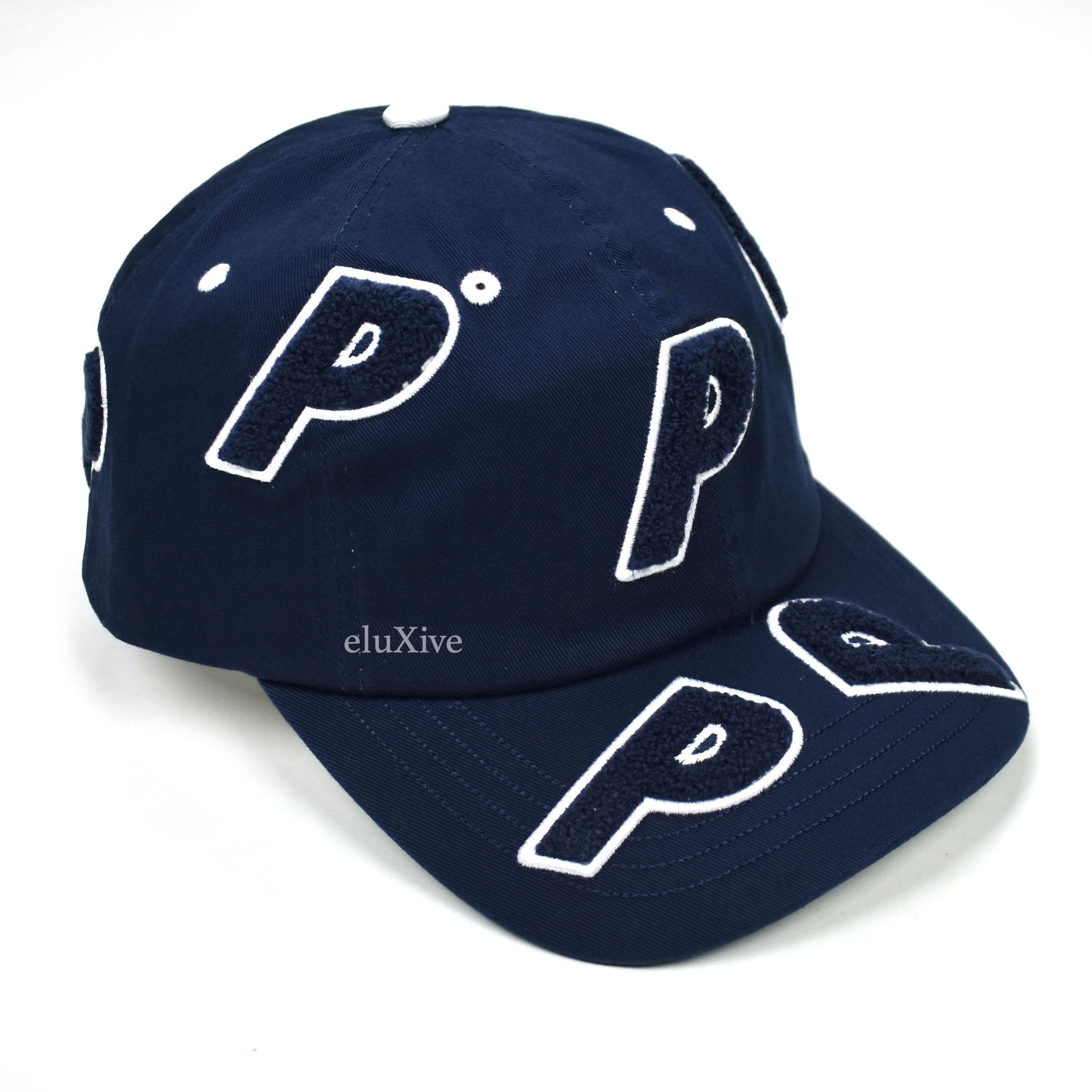 image of Palace Chenille Multi P Logo Hat Navy Ds Ss22, Men's