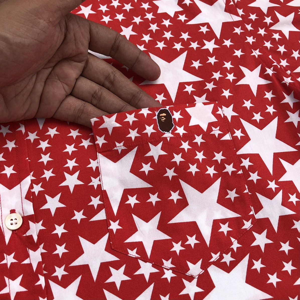 Bape × Vintage Star Pattern Button Up S/S Shirt Size US M / EU 48-50 / 2 - 13 Thumbnail