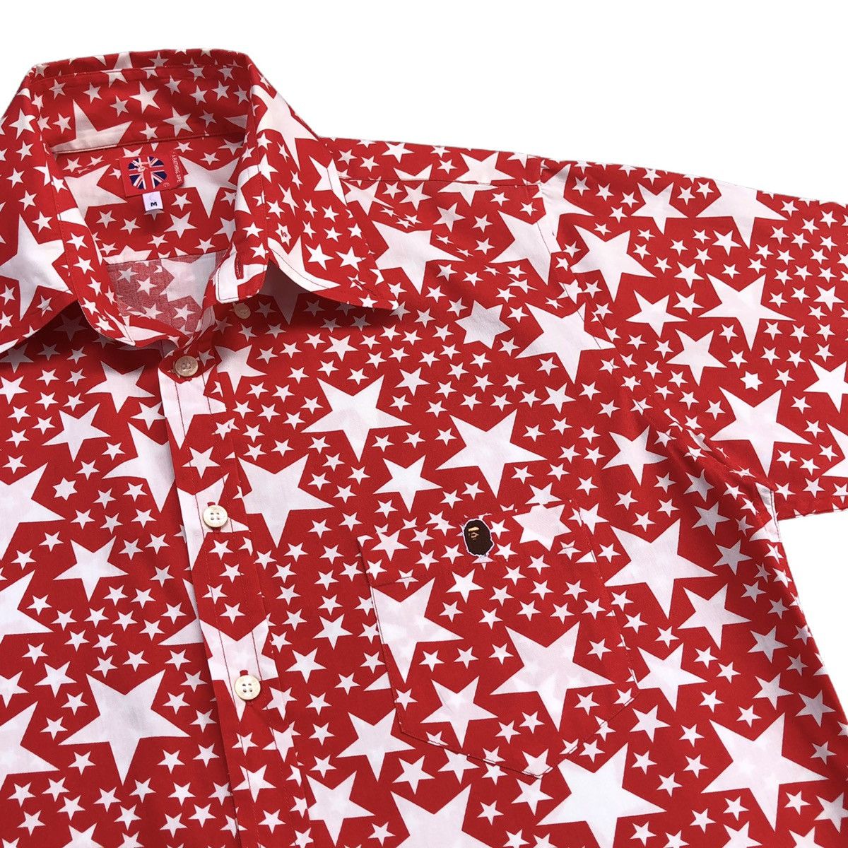 Bape × Vintage Star Pattern Button Up S/S Shirt Size US M / EU 48-50 / 2 - 12 Thumbnail