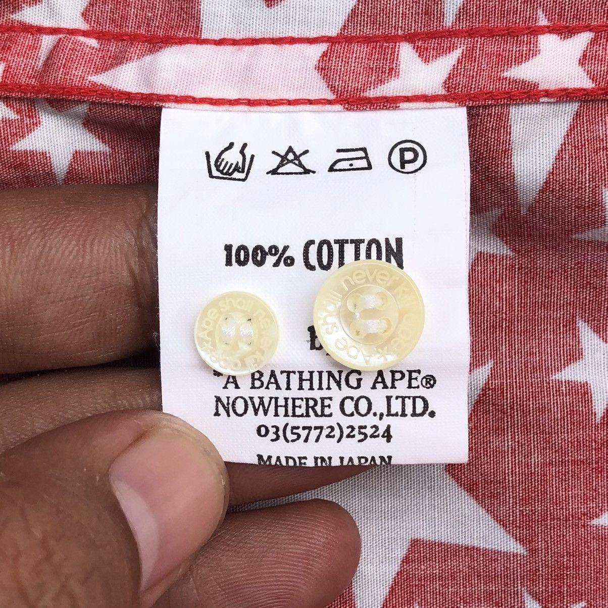 Bape × Vintage Star Pattern Button Up S/S Shirt Size US M / EU 48-50 / 2 - 16 Thumbnail