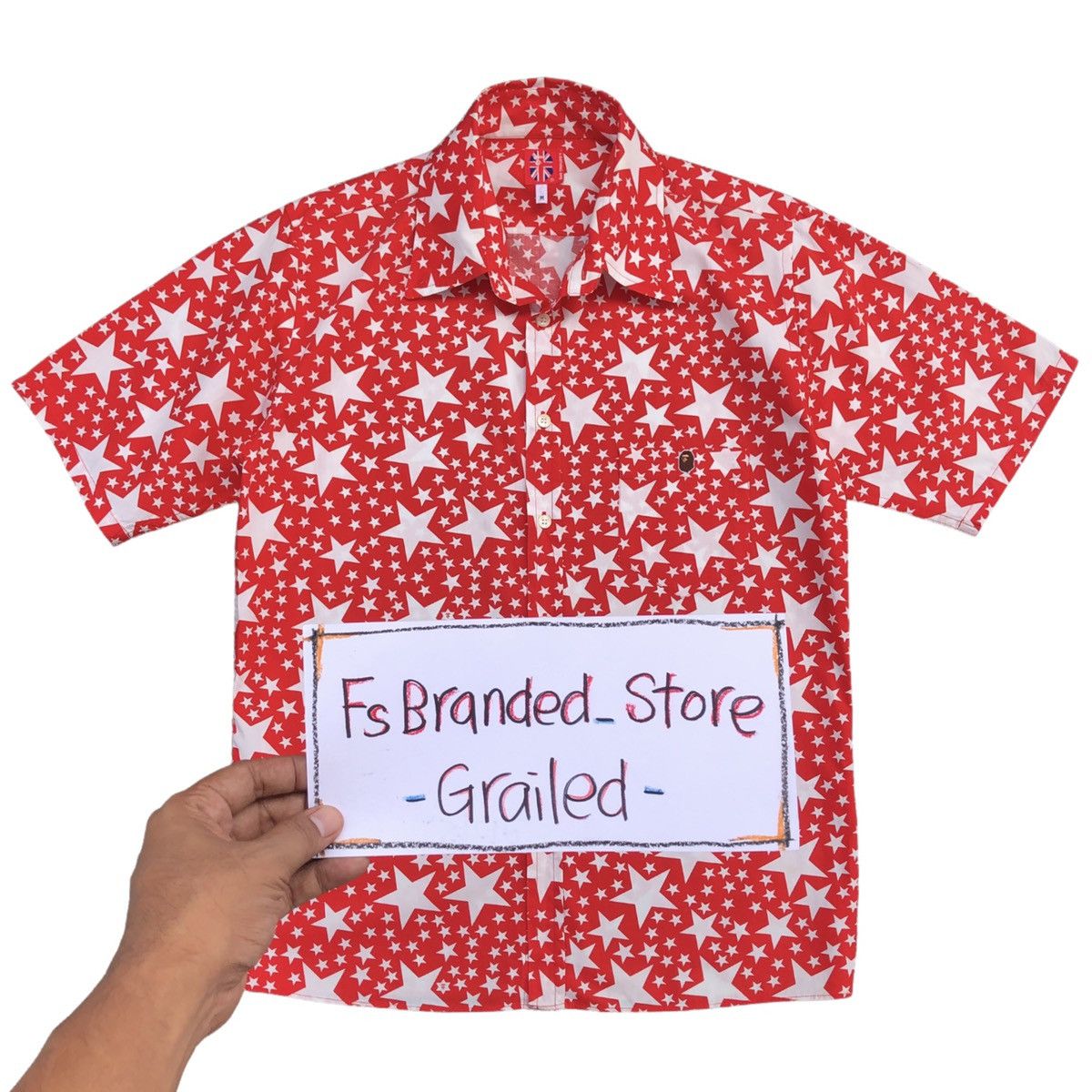 Bape × Vintage Star Pattern Button Up S/S Shirt Size US M / EU 48-50 / 2 - 6 Thumbnail