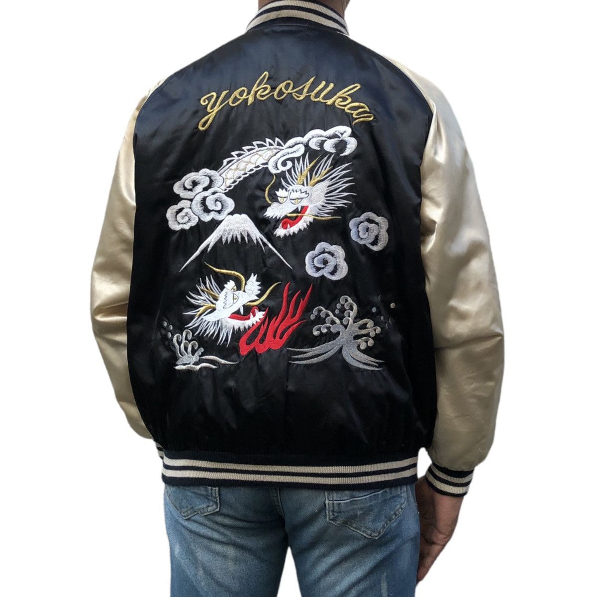 Japanese Brand Bourbon House Yokosuka Dragon Sukajan Jacket Embroidery Logo Size US L / EU 52-54 / 3 - 3 Thumbnail