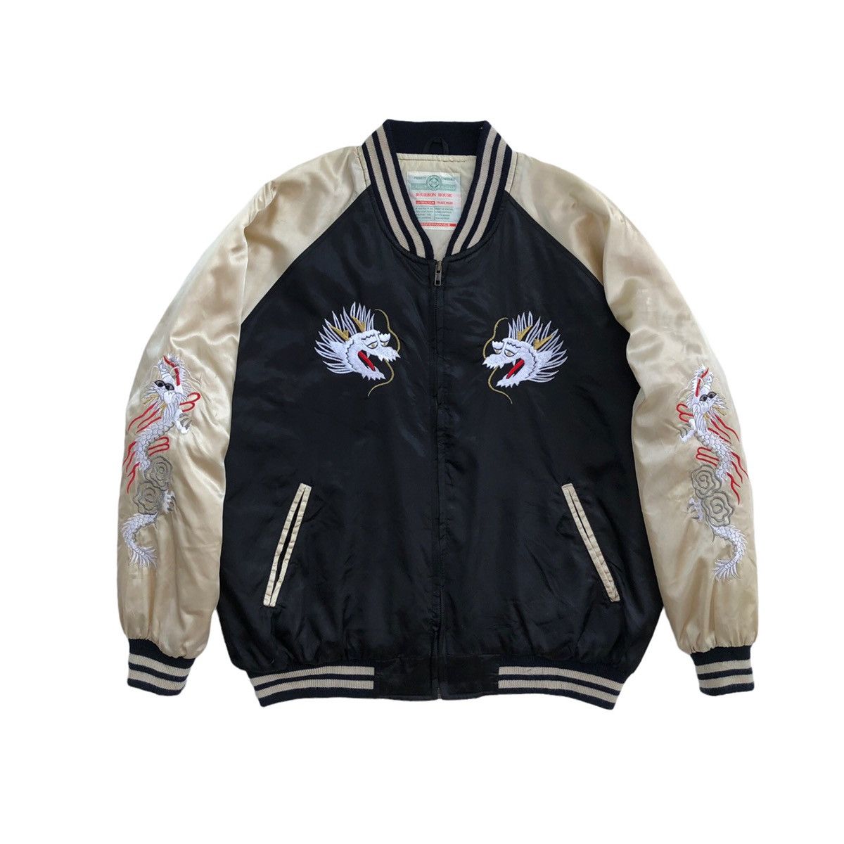 Japanese Brand Bourbon House Yokosuka Dragon Sukajan Jacket Embroidery Logo Size US L / EU 52-54 / 3 - 7 Thumbnail