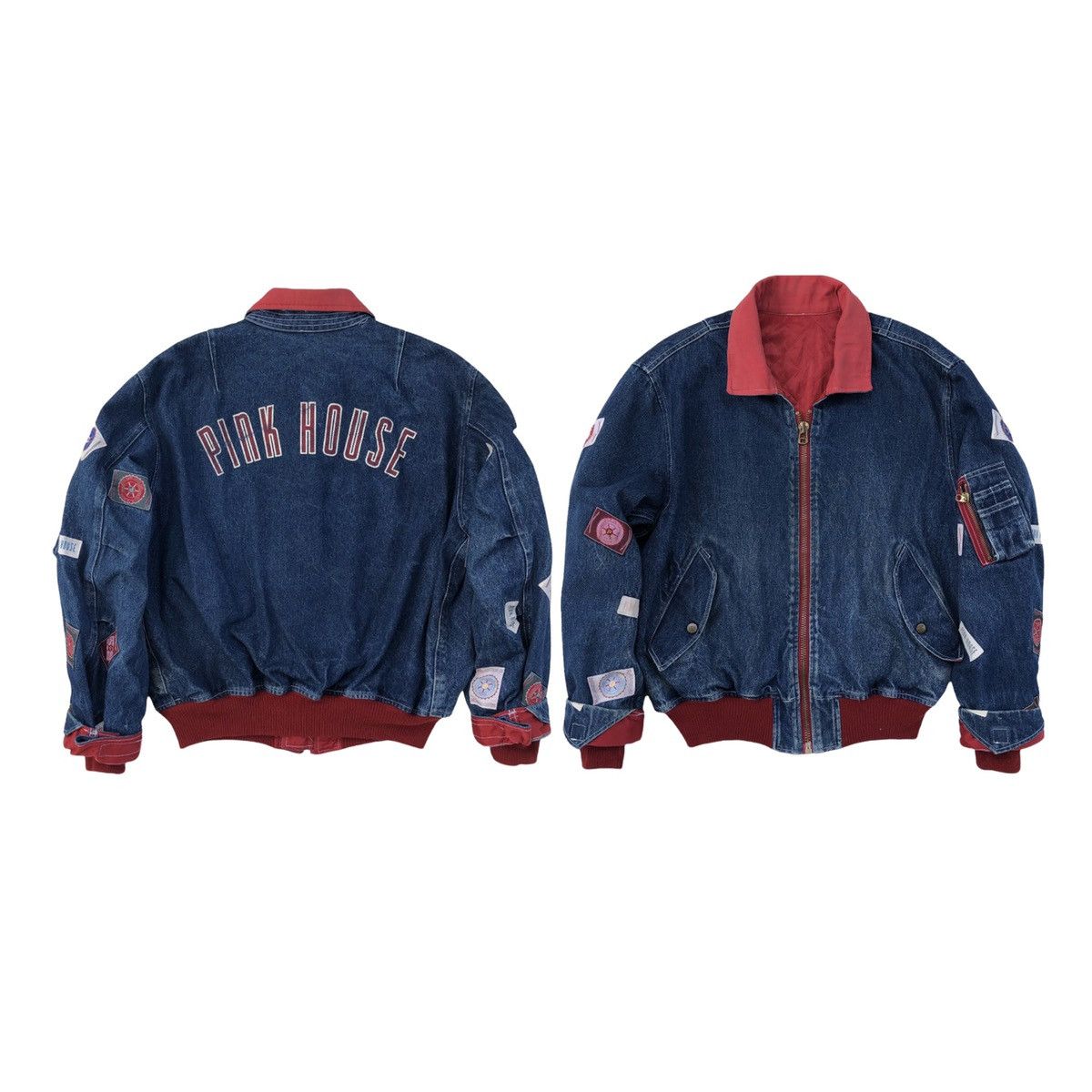 Bomber Jacket × Japanese Brand × Pink House Vintage Pink