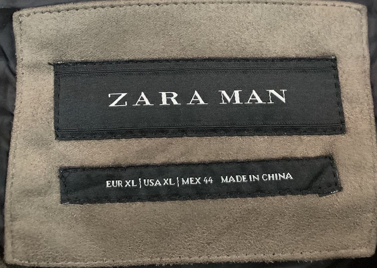 Zara 🔥ZARA MAN Double Collar Suede Leather Bikers Jacket Size US L / EU 52-54 / 3 - 7 Thumbnail