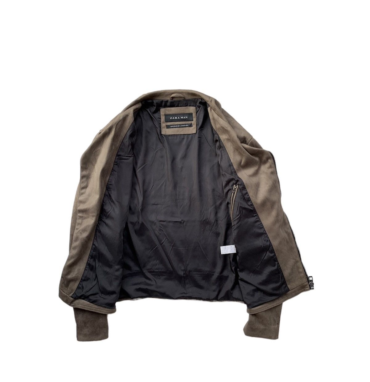 Zara 🔥ZARA MAN Double Collar Suede Leather Bikers Jacket Size US L / EU 52-54 / 3 - 4 Thumbnail