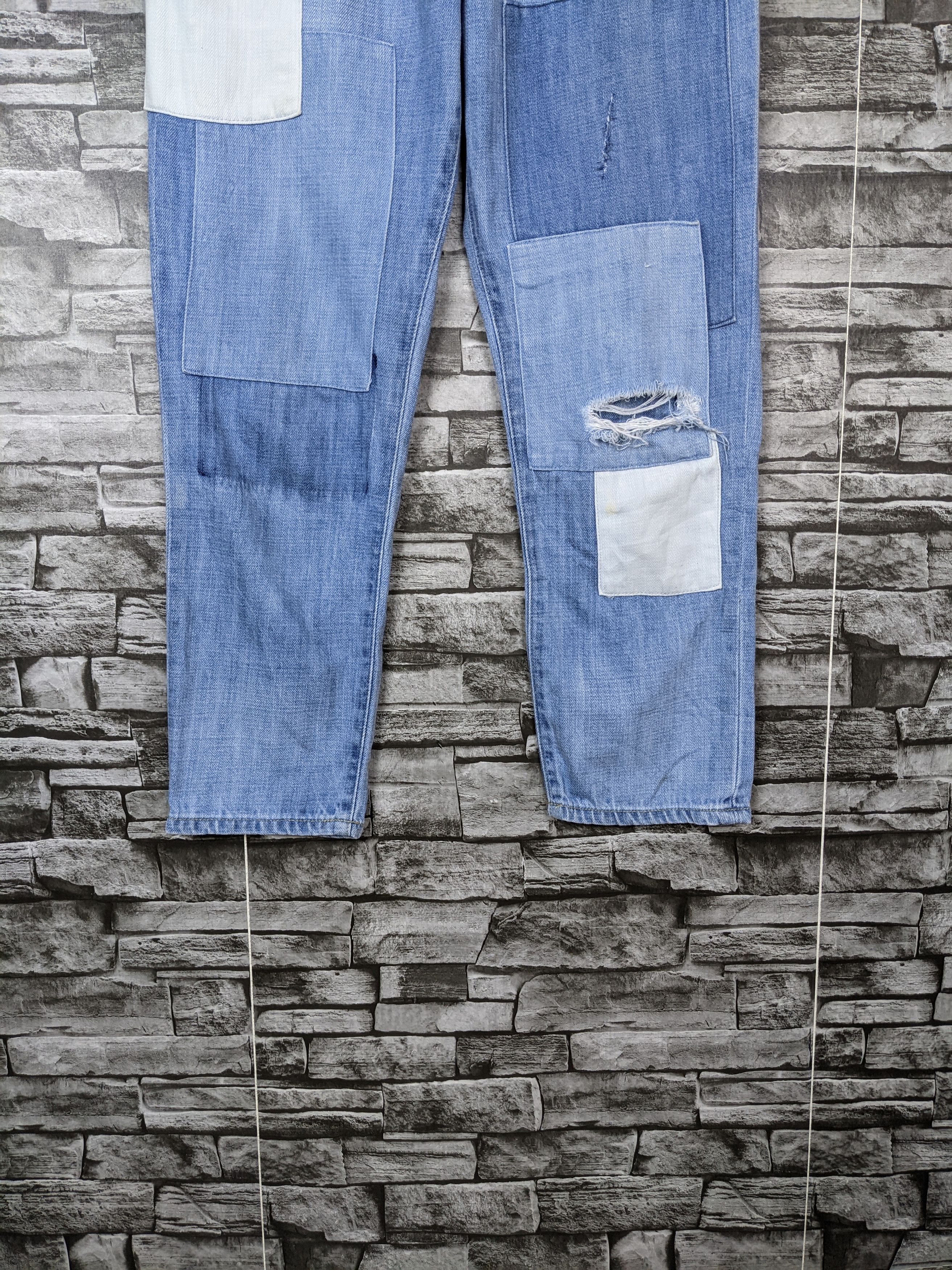 Japanese Brand Vintage Niko And .. Jeans Denim Patchwork Reconstruct Pants Size US 29 - 3 Thumbnail