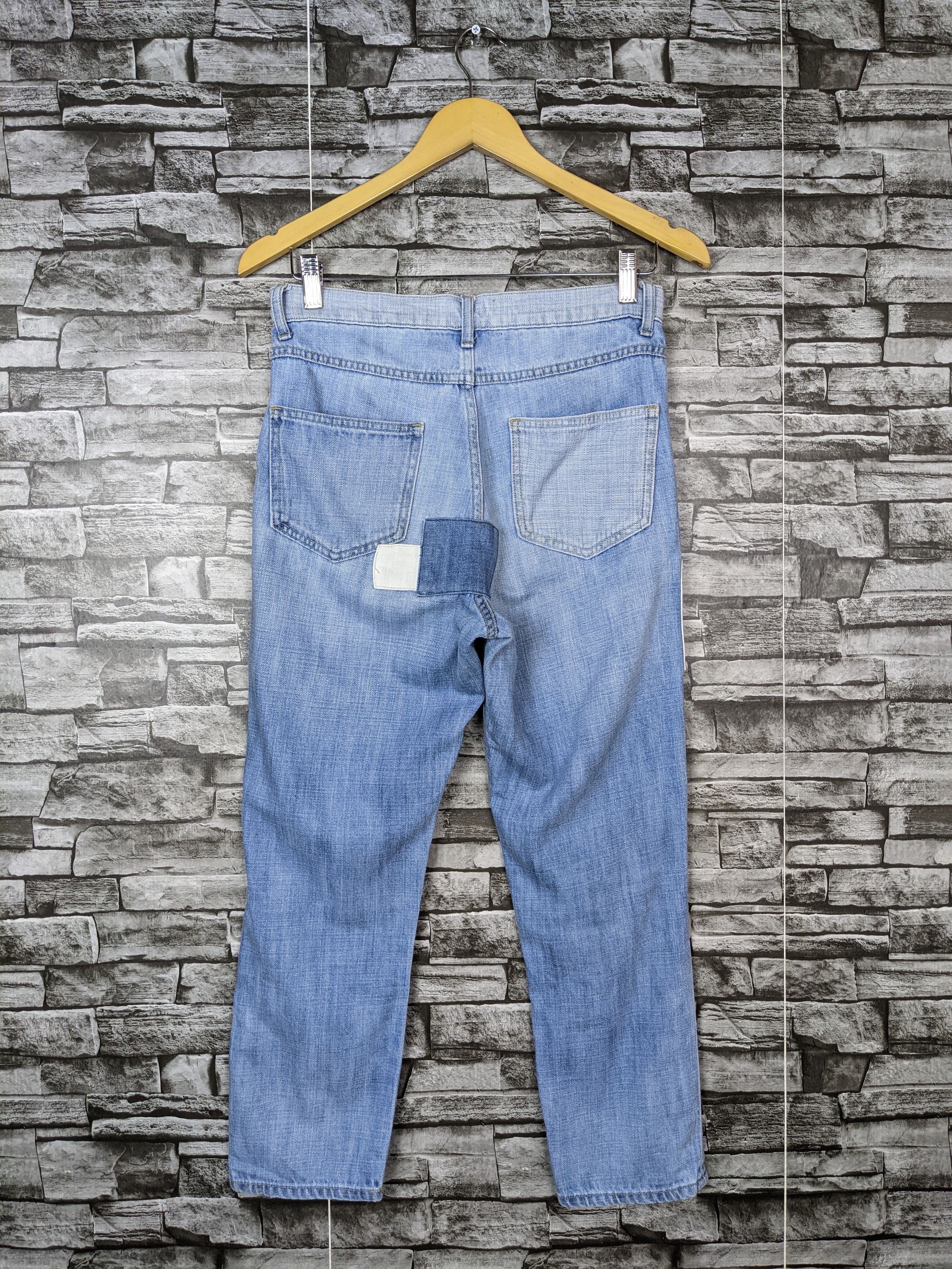 Japanese Brand Vintage Niko And .. Jeans Denim Patchwork Reconstruct Pants Size US 29 - 5 Thumbnail