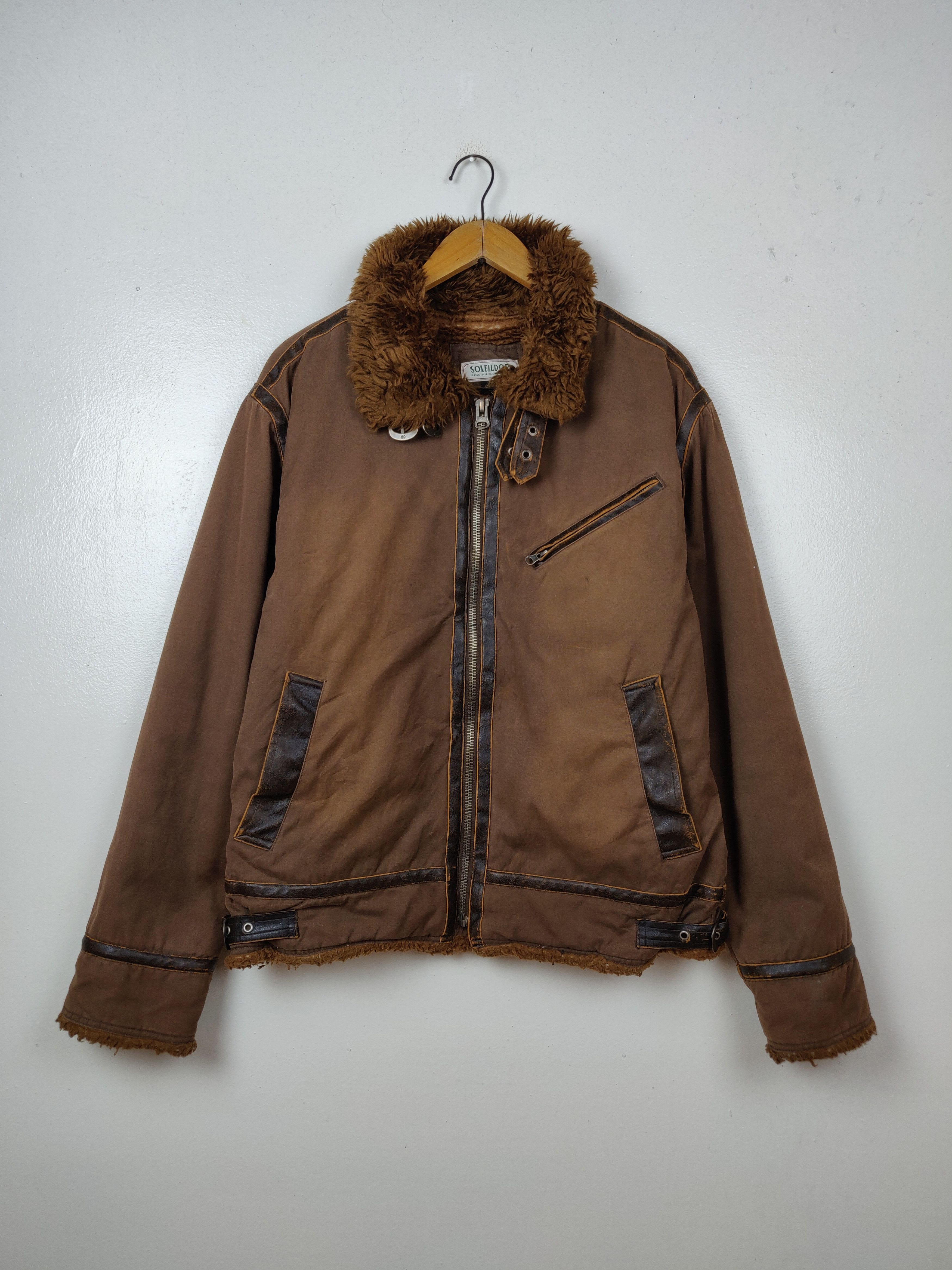 Other Soleil D'oR France Sherpa Shearling Winter Jacket Size US L / EU 52-54 / 3 - 3 Thumbnail
