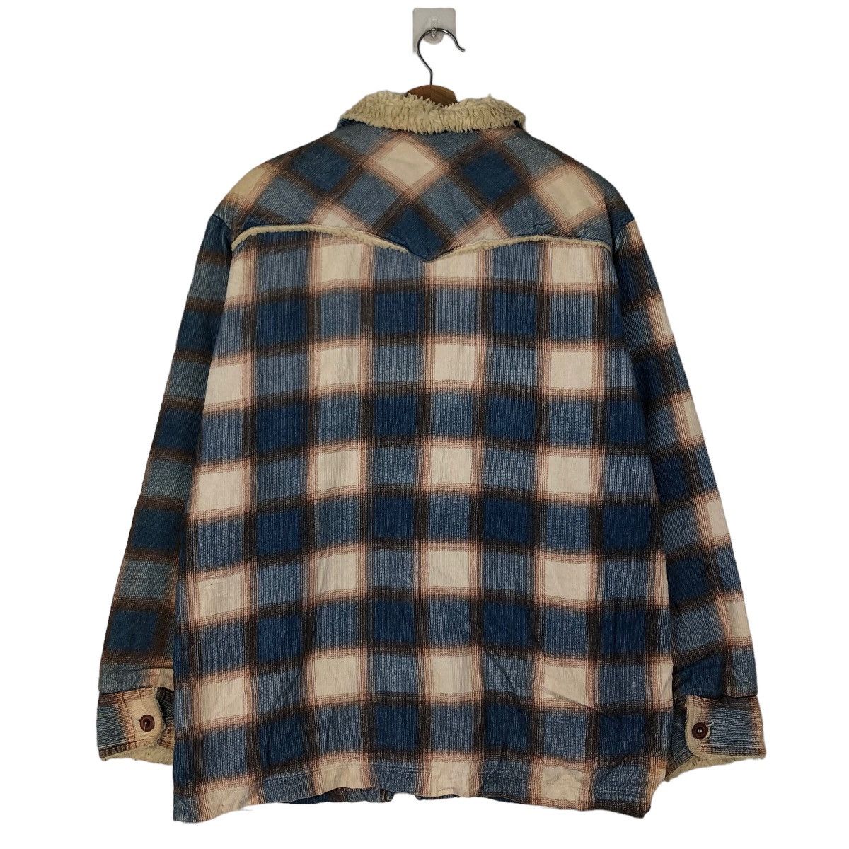 Vintage VINTAGE FLANNEL JACKET TARTAN DESIGN MINK FUR LINING RIVETS Size US M / EU 48-50 / 2 - 7 Thumbnail