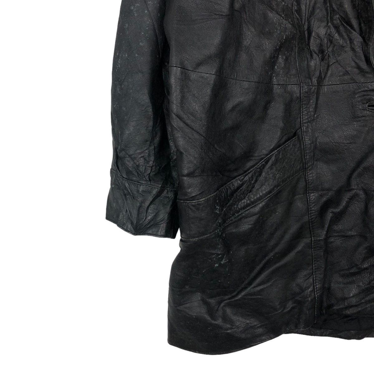 Japanese Brand VINTGE SURVIVAL LEATHER JACKET ISSEY MIYAKE DESIGN STYLE Size US L / EU 52-54 / 3 - 3 Thumbnail
