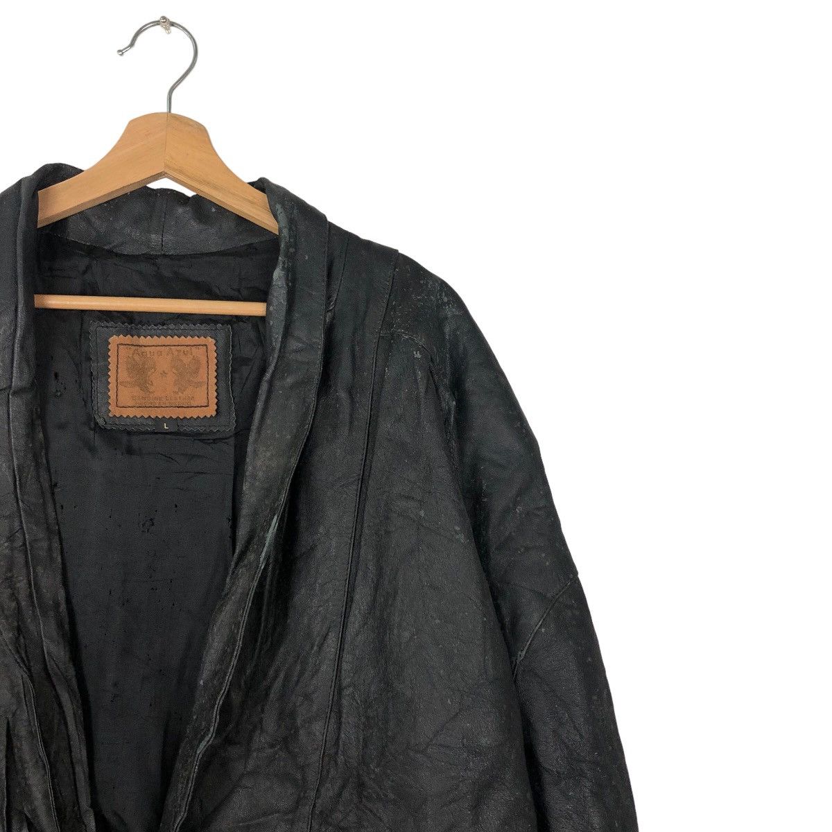 Japanese Brand VINTGE SURVIVAL LEATHER JACKET ISSEY MIYAKE DESIGN STYLE Size US L / EU 52-54 / 3 - 5 Thumbnail