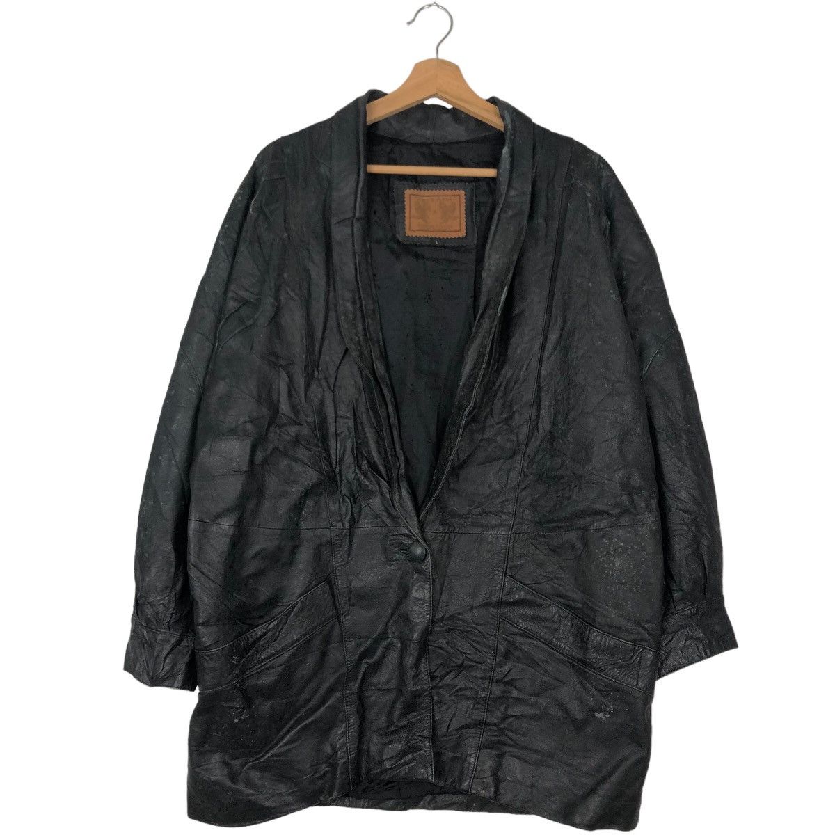 Japanese Brand VINTGE SURVIVAL LEATHER JACKET ISSEY MIYAKE DESIGN STYLE Size US L / EU 52-54 / 3 - 1 Thumbnail