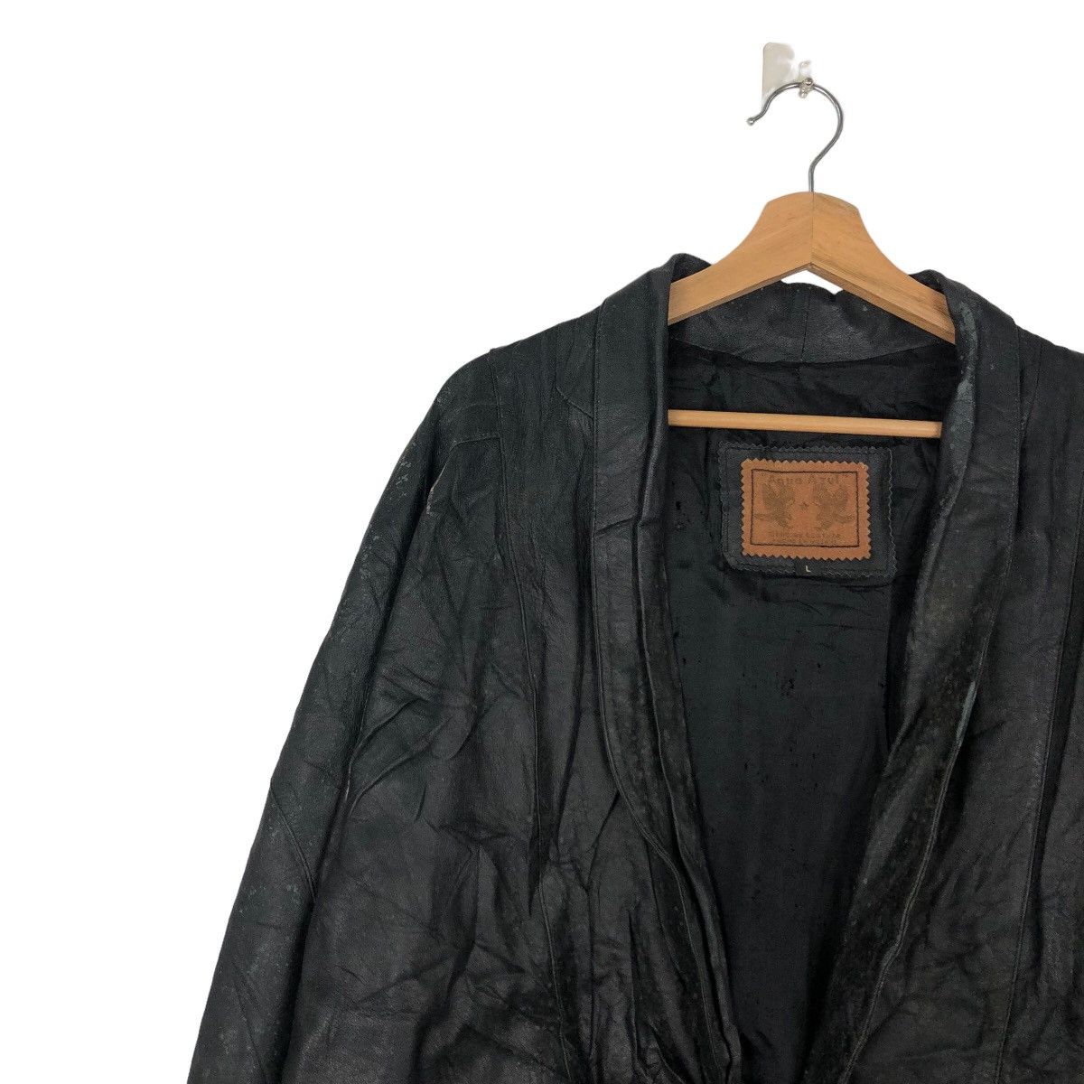 Japanese Brand VINTGE SURVIVAL LEATHER JACKET ISSEY MIYAKE DESIGN STYLE Size US L / EU 52-54 / 3 - 6 Thumbnail