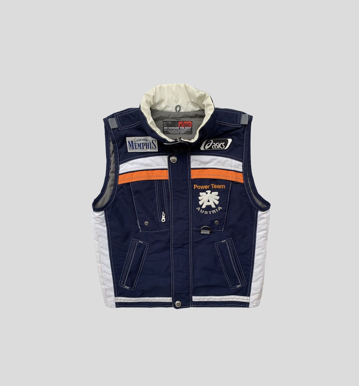 image of Asics Austria Memphis Team Tours Ski Vest in Navy, Men's (Size Large)