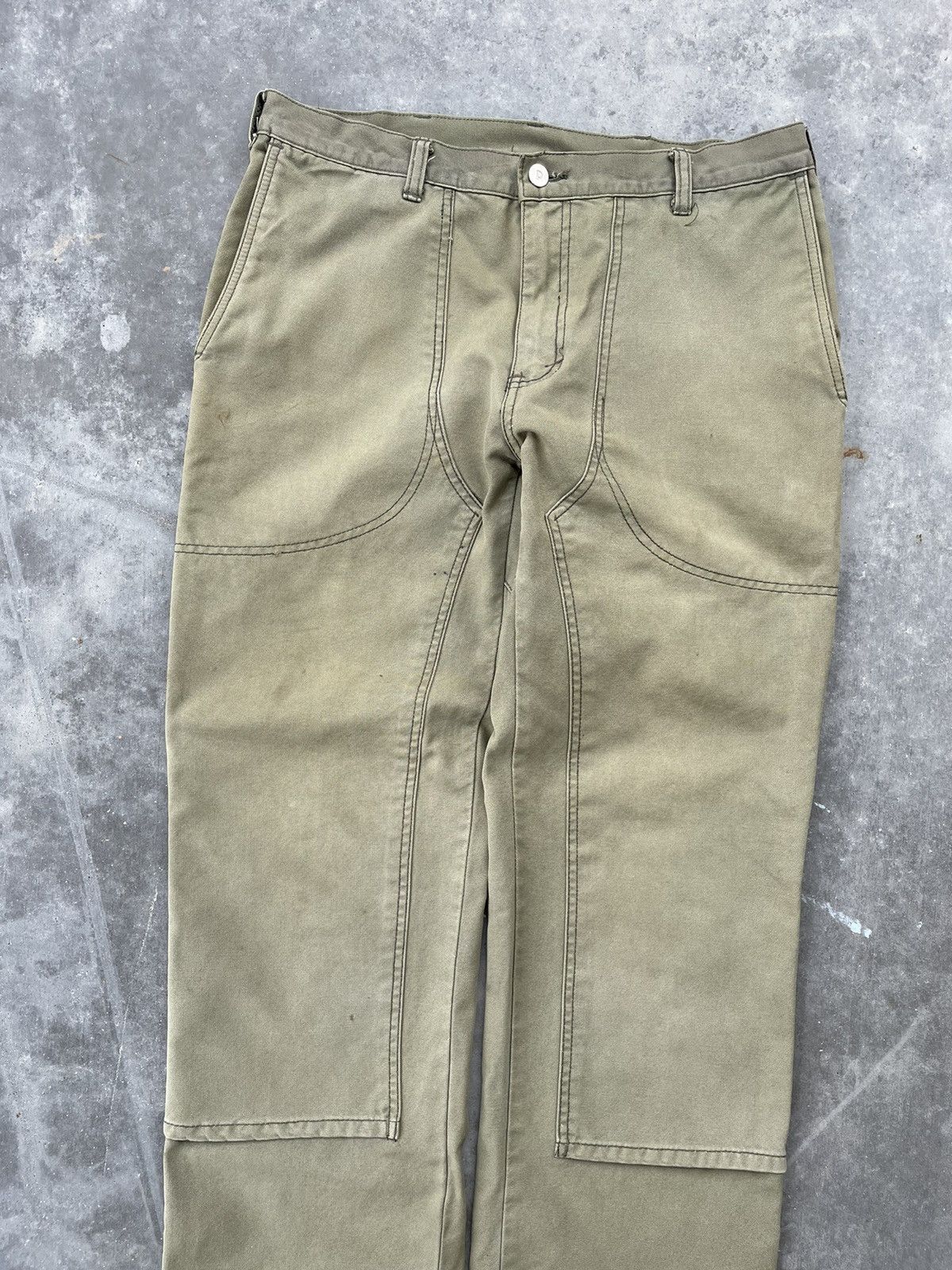 Patagonia × Vintage Vintage 80's Patagonia Faded Olive Green Two Panel Trousers Size US 34 / EU 50 - 2 Thumbnail