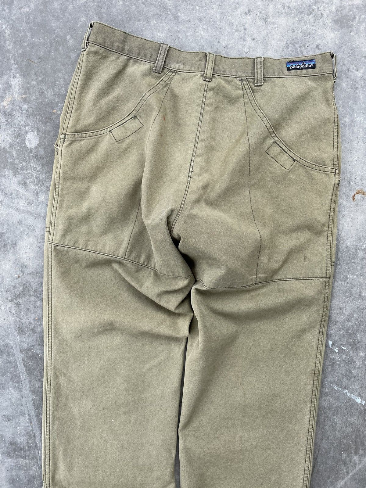 Patagonia × Vintage Vintage 80's Patagonia Faded Olive Green Two Panel Trousers Size US 34 / EU 50 - 4 Thumbnail
