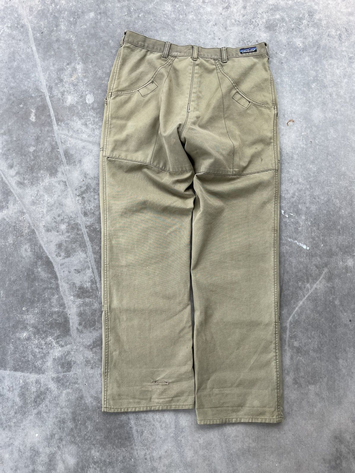 Patagonia × Vintage Vintage 80's Patagonia Faded Olive Green Two Panel Trousers Size US 34 / EU 50 - 3 Thumbnail