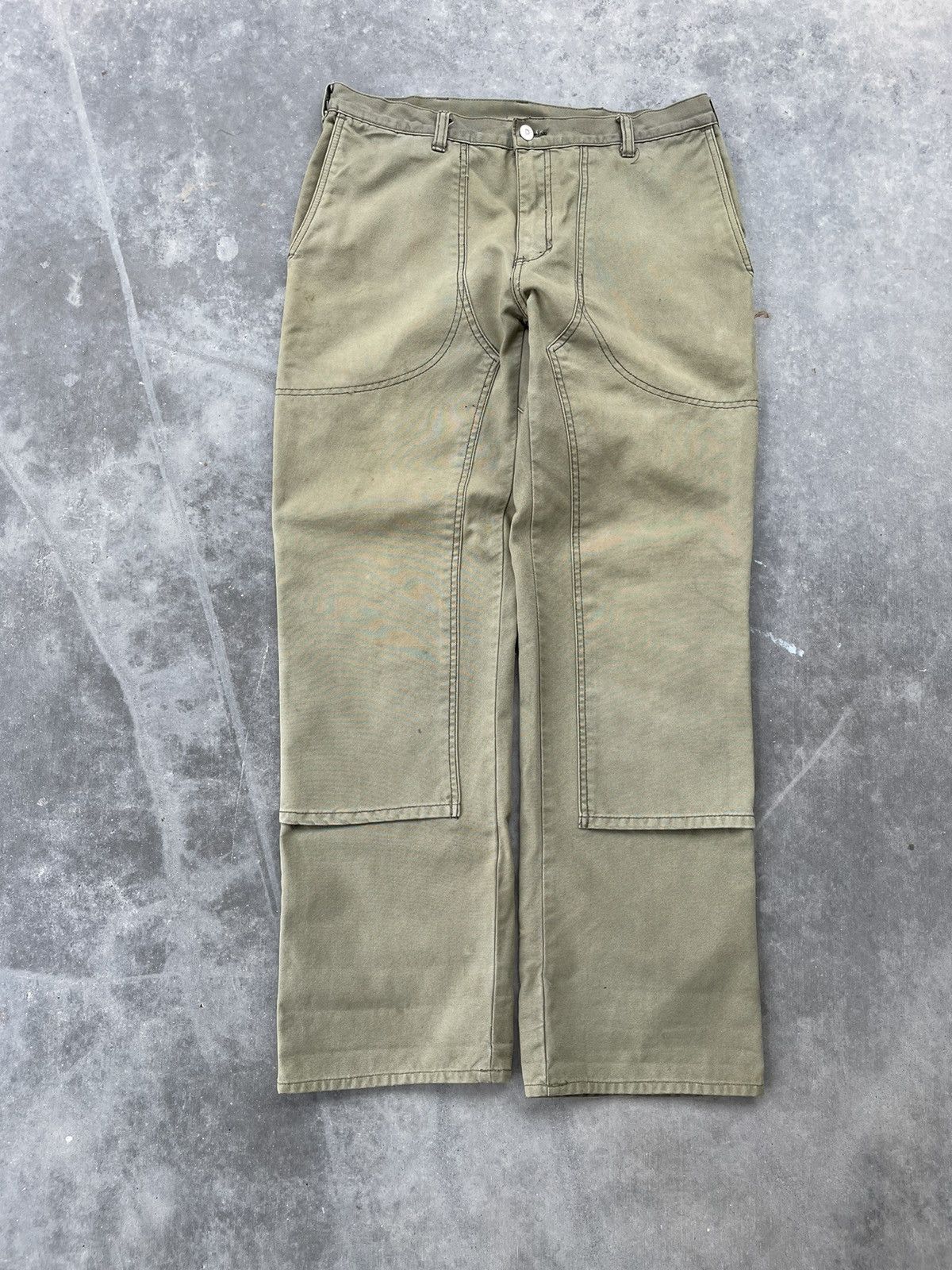 Patagonia × Vintage Vintage 80's Patagonia Faded Olive Green Two Panel Trousers Size US 34 / EU 50 - 1 Thumbnail