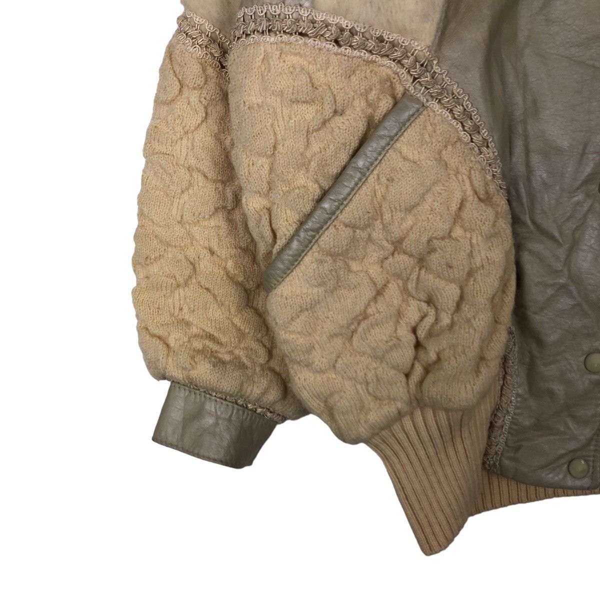 Japanese Brand VINTAGE BOMBER LEATHER JACKET NORMA CANADA ISSEY MIYKE STYLE Size US S / EU 44-46 / 1 - 3 Thumbnail