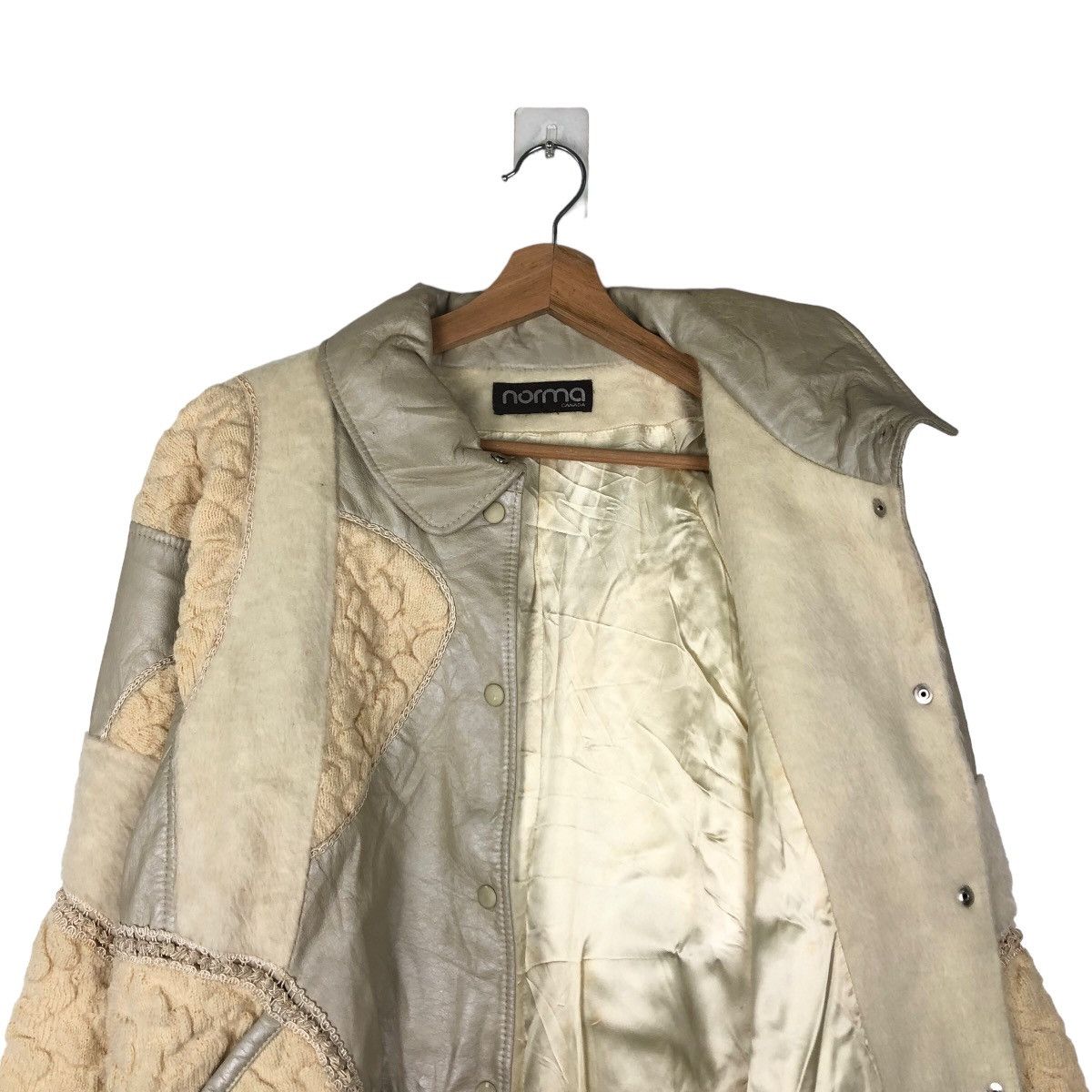 Japanese Brand VINTAGE BOMBER LEATHER JACKET NORMA CANADA ISSEY MIYKE STYLE Size US S / EU 44-46 / 1 - 10 Thumbnail