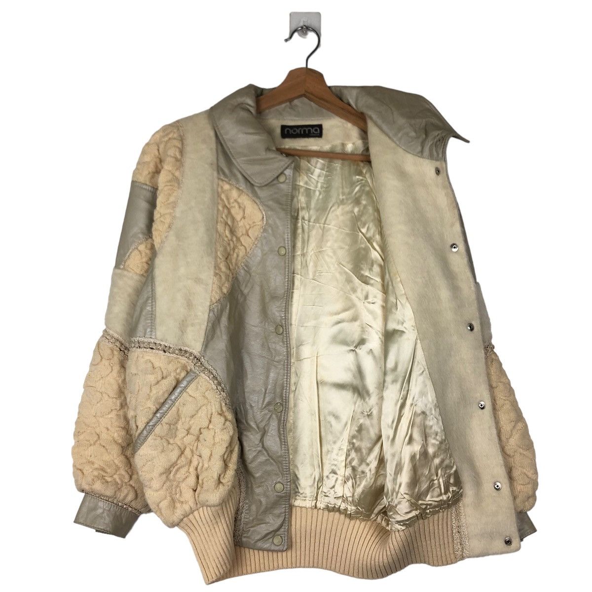 Japanese Brand VINTAGE BOMBER LEATHER JACKET NORMA CANADA ISSEY MIYKE STYLE Size US S / EU 44-46 / 1 - 9 Thumbnail