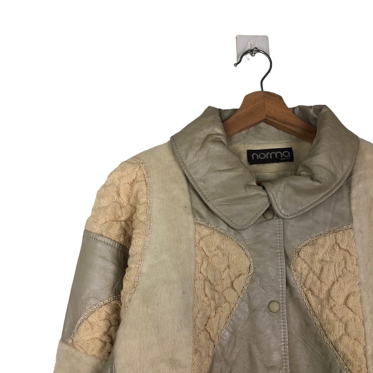 Japanese Brand VINTAGE BOMBER LEATHER JACKET NORMA CANADA ISSEY MIYKE STYLE Size US S / EU 44-46 / 1 - 6 Thumbnail