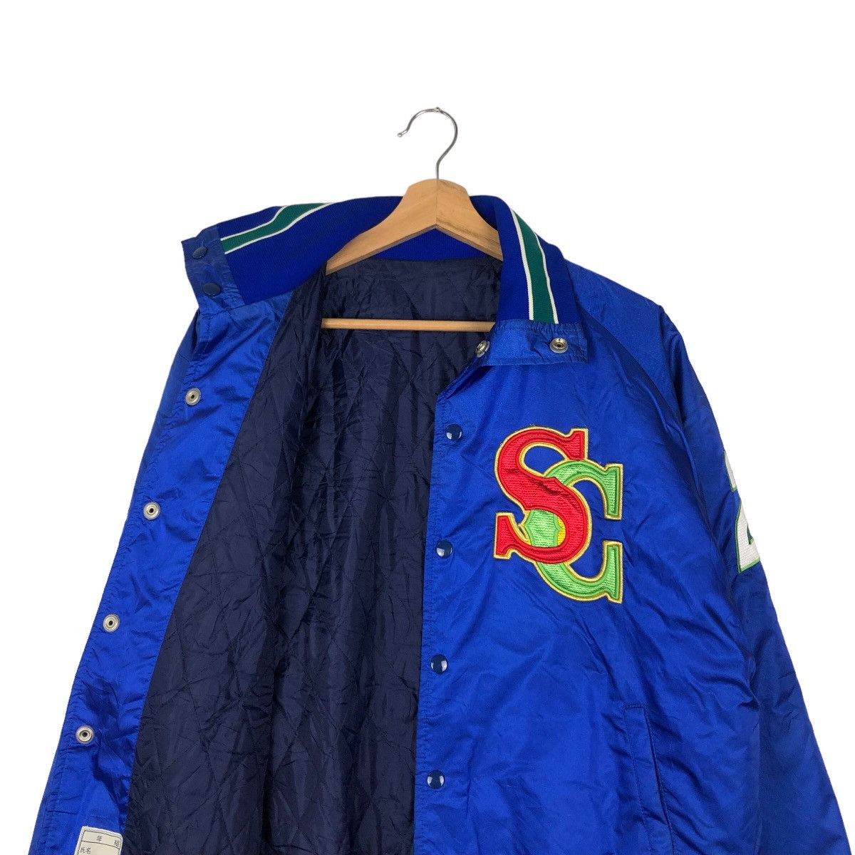 Japanese Brand VINTAGE BOMBER JACKET SATIN BIG LOGO Size US M / EU 48-50 / 2 - 10 Thumbnail