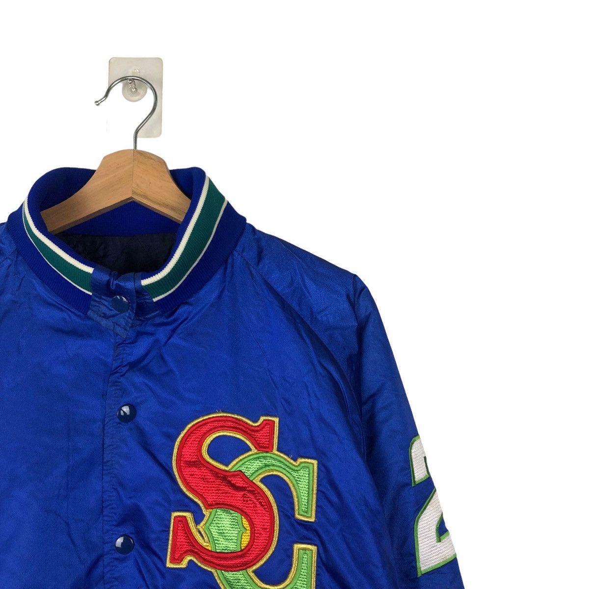 Japanese Brand VINTAGE BOMBER JACKET SATIN BIG LOGO Size US M / EU 48-50 / 2 - 5 Thumbnail