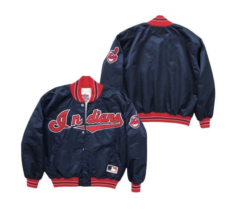 MLB ⚾️Vintage Indiana Baseball MLB Team Varsity Jacket Size US L / EU 52-54 / 3 - 2 Thumbnail