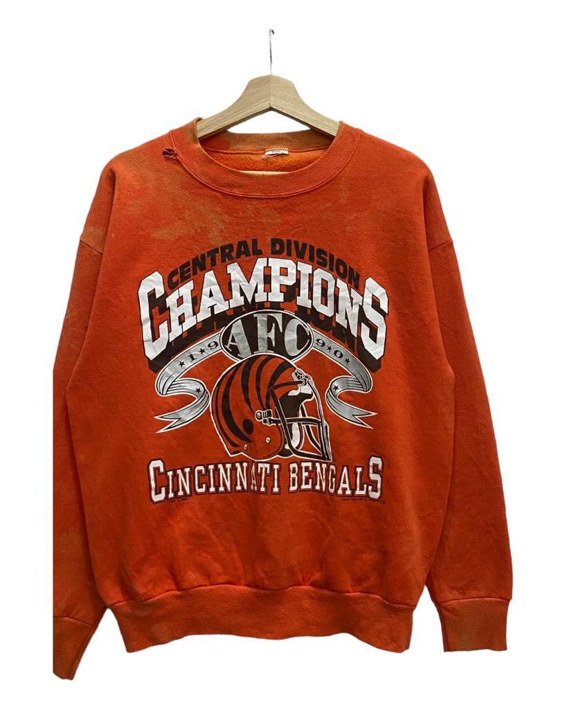 Logo 7 × NFL × Vintage THRASHED🔥VINTAGE NFL CINCINNATI BENGALS FADED SWEATSHIRT Size US M / EU 48-50 / 2 - 3 Thumbnail