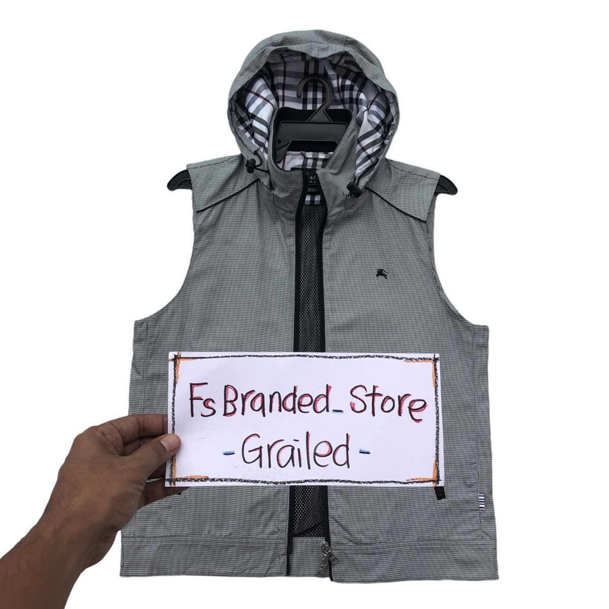 Burberry Burberry Black Label Houndstooth Vest Jacket With Hoodie Size US M / EU 48-50 / 2 - 6 Thumbnail