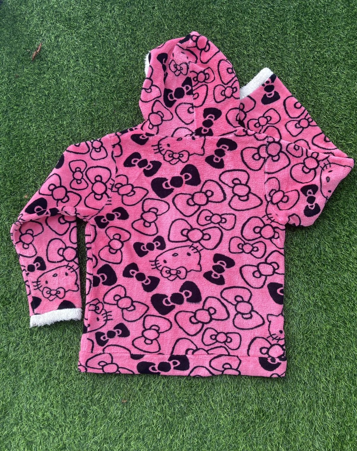 Japanese Brand HELLO KITTY FLEECE FULLPRINT ZIPPER HOODIE Size M / US 6-8 / IT 42-44 - 3 Thumbnail
