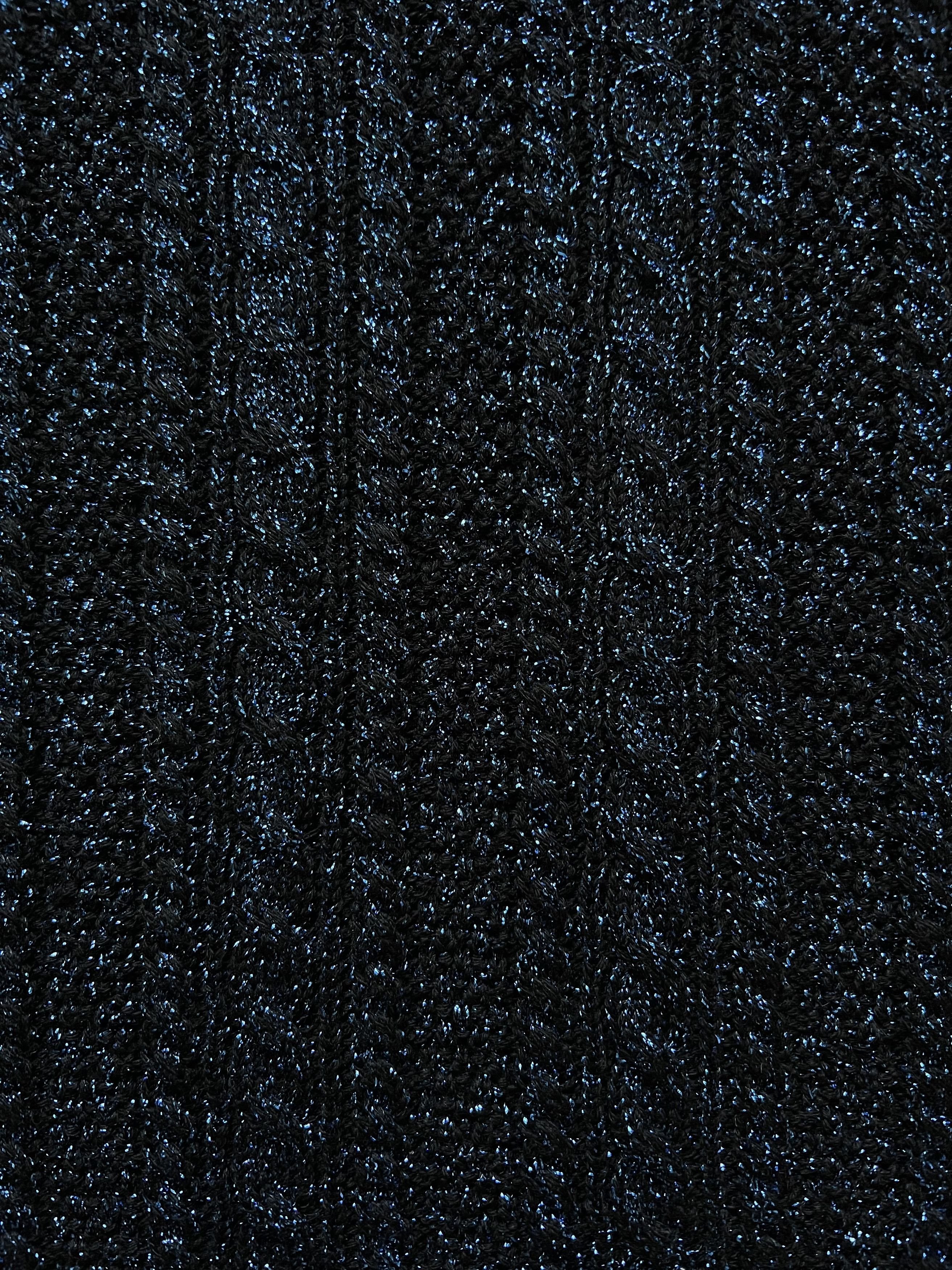 Saint Laurent Paris 80s Yves Saint Laurent Knit Velour Lurex Wool Sweater Size M / US 6-8 / IT 42-44 - 8 Thumbnail