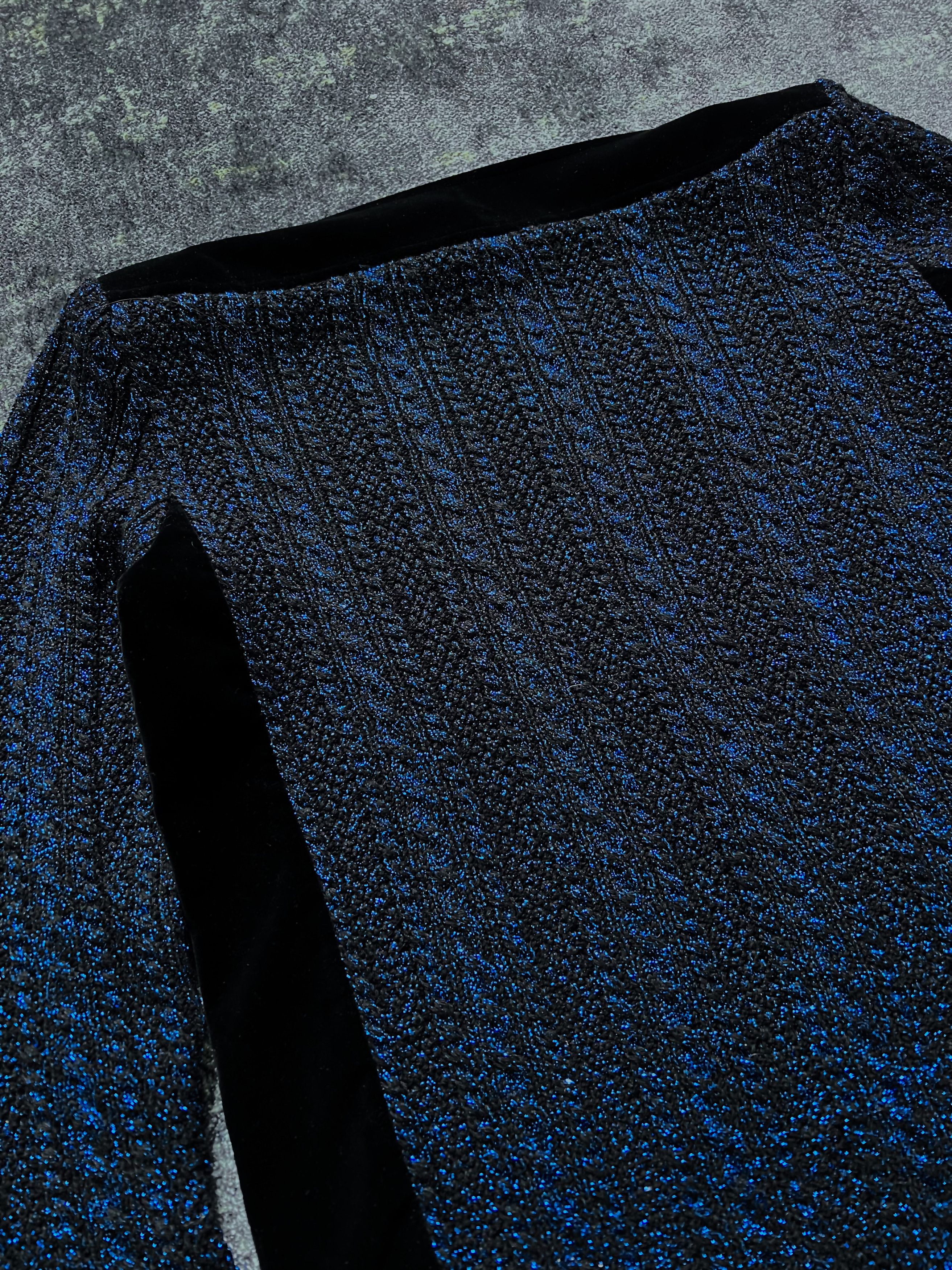 Saint Laurent Paris 80s Yves Saint Laurent Knit Velour Lurex Wool Sweater Size M / US 6-8 / IT 42-44 - 14 Thumbnail