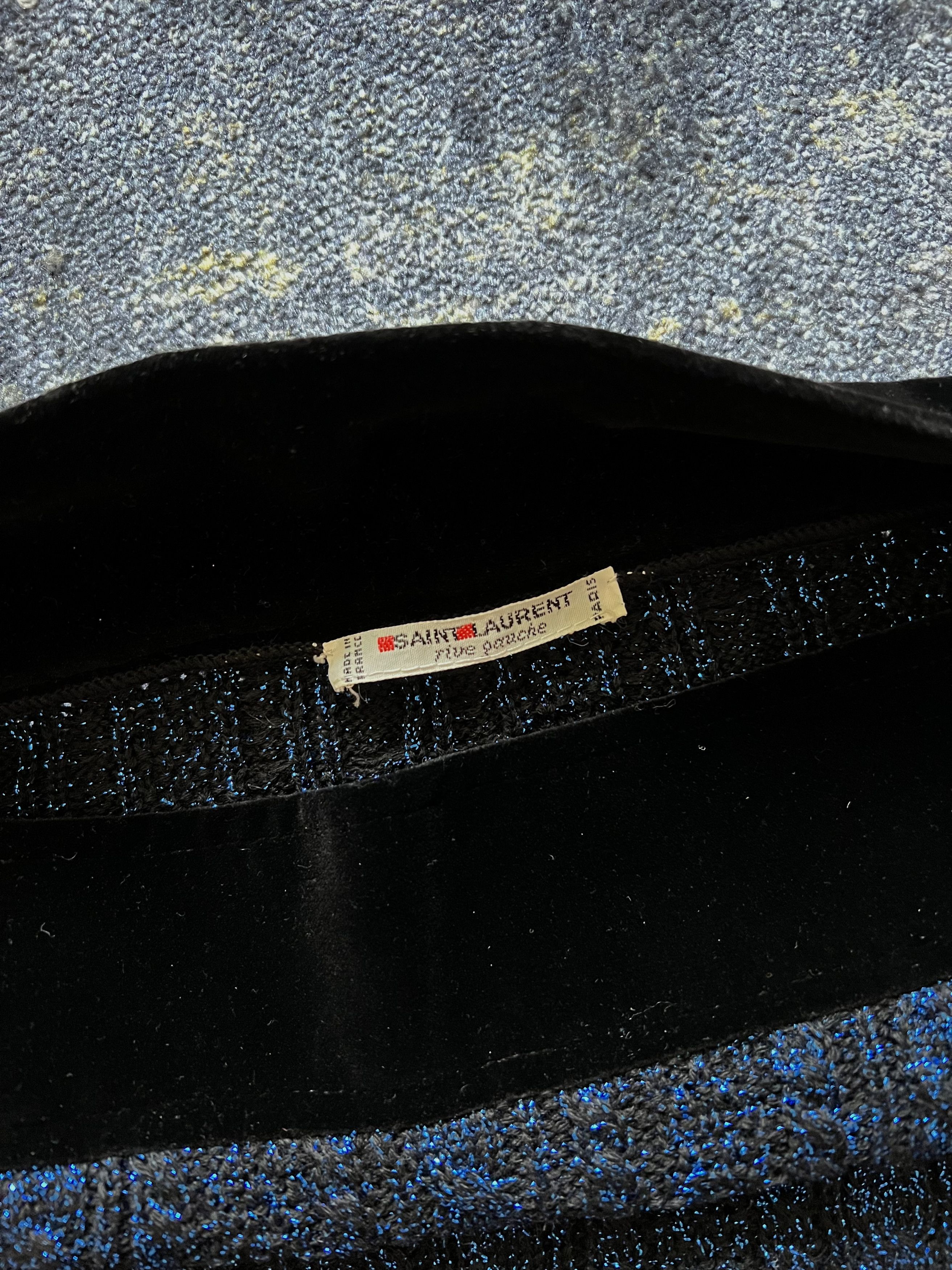 Saint Laurent Paris 80s Yves Saint Laurent Knit Velour Lurex Wool Sweater Size M / US 6-8 / IT 42-44 - 11 Thumbnail