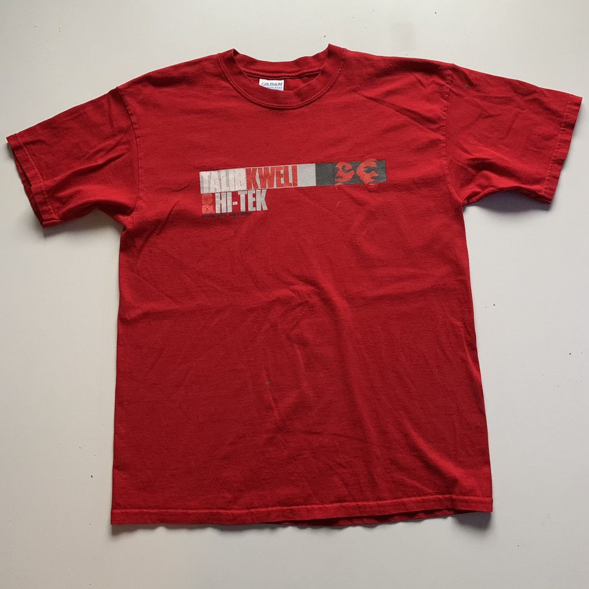 image of Rap Tees Vintage Y2K Talib Kweli & Hi Tech Hip Hop Graphic T Shirt in Red, Men's (Size Large)
