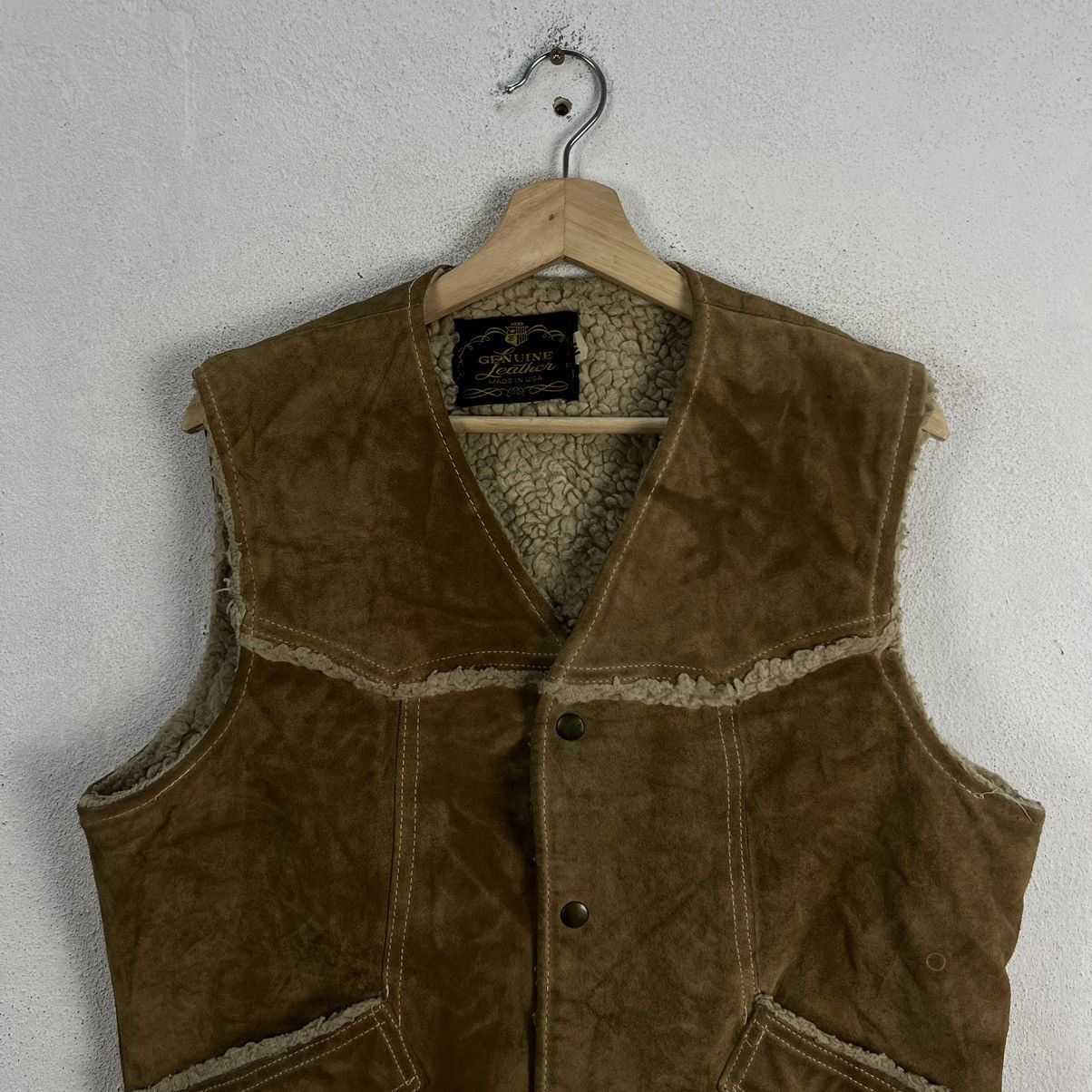 Genuine Leather VINTAGE TANK TOP SLEEVELESS GENUINE LEATHER MADE IN USA Size US M / EU 48-50 / 2 - 3 Thumbnail