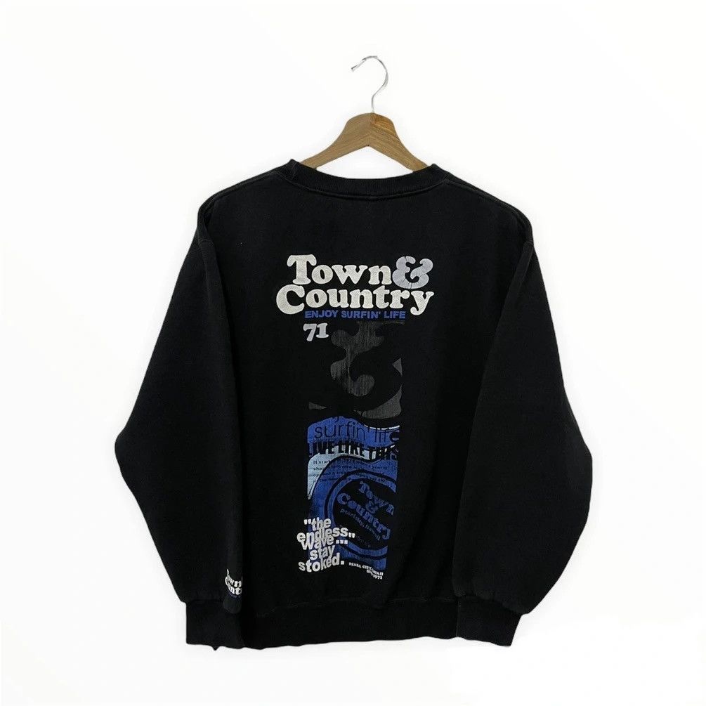 Japanese Brand × Vintage Town & Country Surf Style Hawaiian Crewneck Sweatshirt Size US M / EU 48-50 / 2 - 1 Thumbnail
