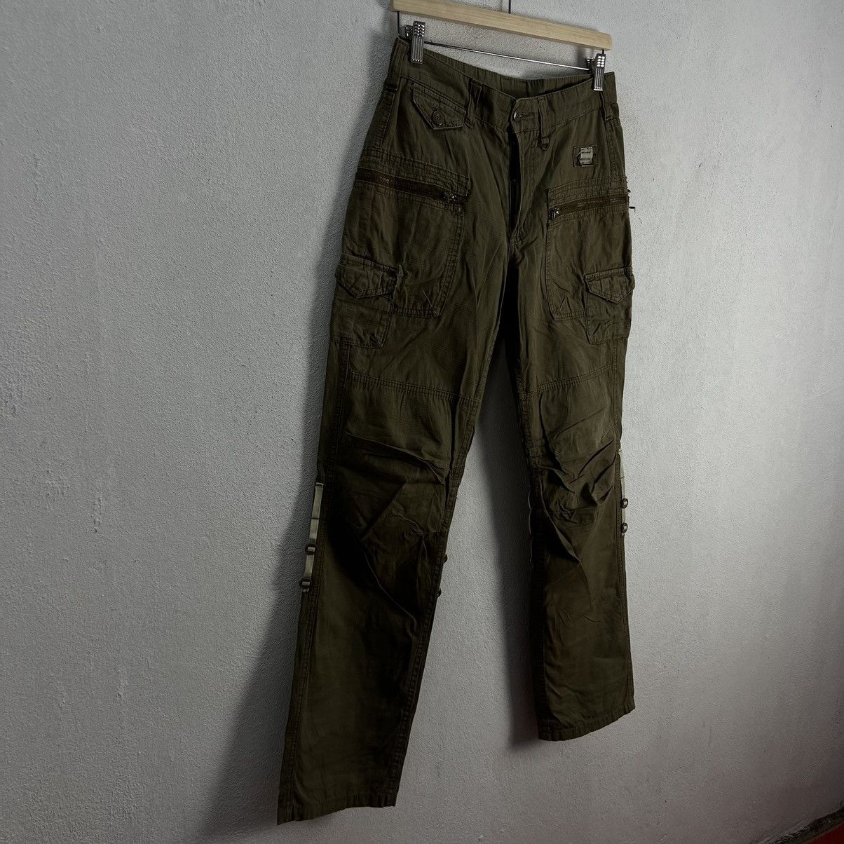 Hysteric Glamour VINTAGE CARGO MULTI POCKET PANTS PARACHUTE BIKER DESIGN Size US 30 / EU 46 - 3 Thumbnail