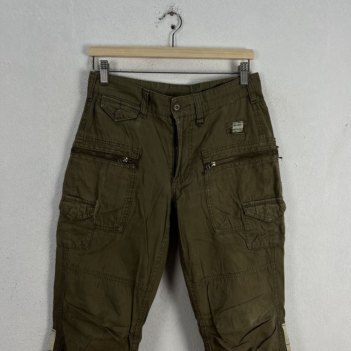 Hysteric Glamour VINTAGE CARGO MULTI POCKET PANTS PARACHUTE BIKER DESIGN Size US 30 / EU 46 - 2 Thumbnail
