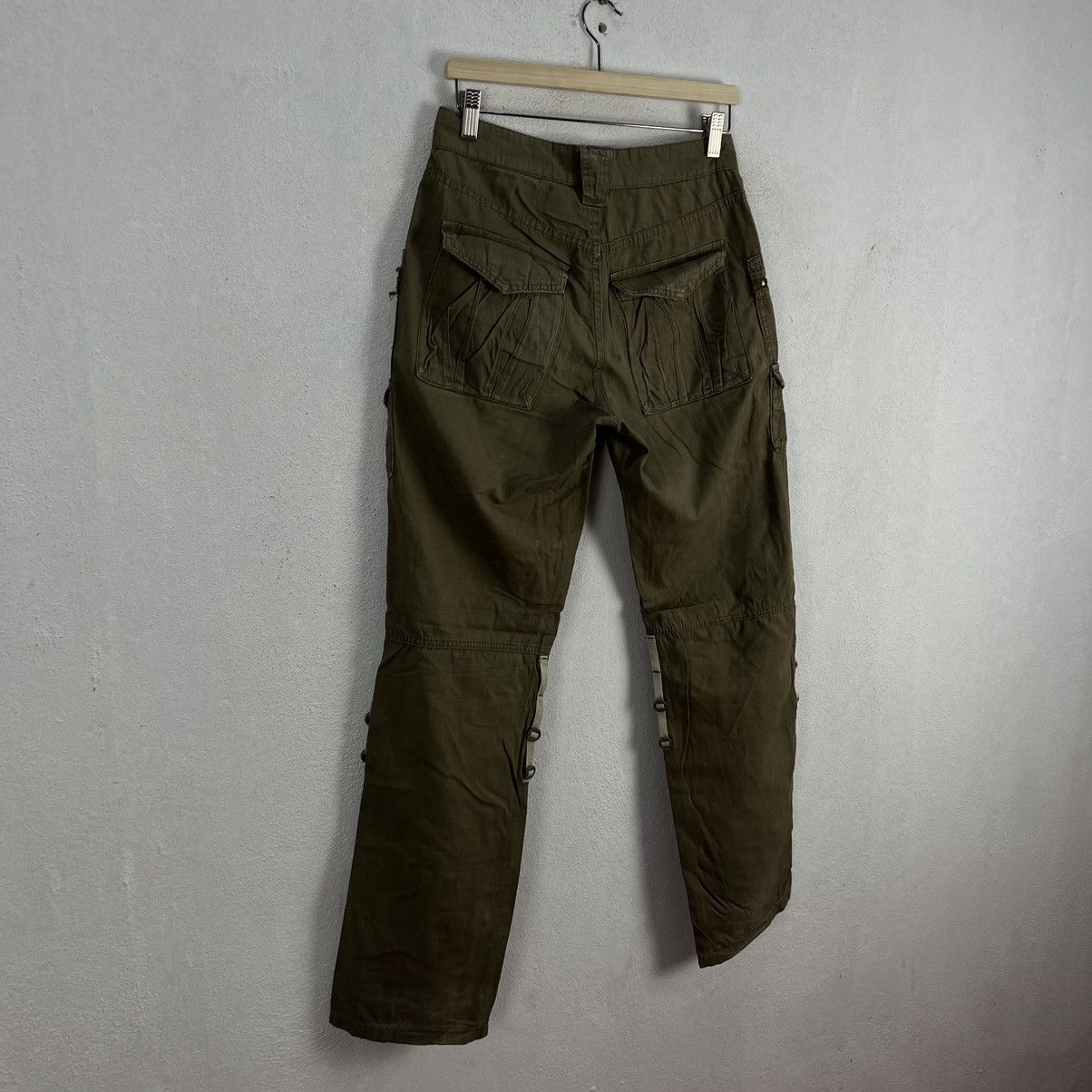 Hysteric Glamour VINTAGE CARGO MULTI POCKET PANTS PARACHUTE BIKER DESIGN Size US 30 / EU 46 - 8 Thumbnail
