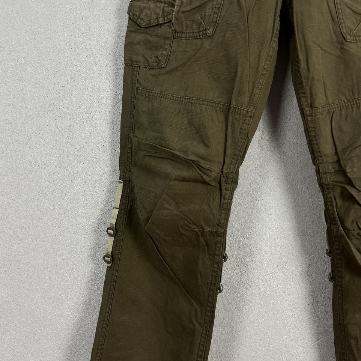 Hysteric Glamour VINTAGE CARGO MULTI POCKET PANTS PARACHUTE BIKER DESIGN Size US 30 / EU 46 - 4 Thumbnail