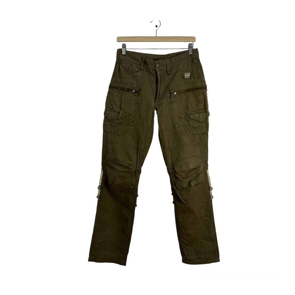 Hysteric Glamour VINTAGE CARGO MULTI POCKET PANTS PARACHUTE BIKER DESIGN Size US 30 / EU 46 - 1 Thumbnail