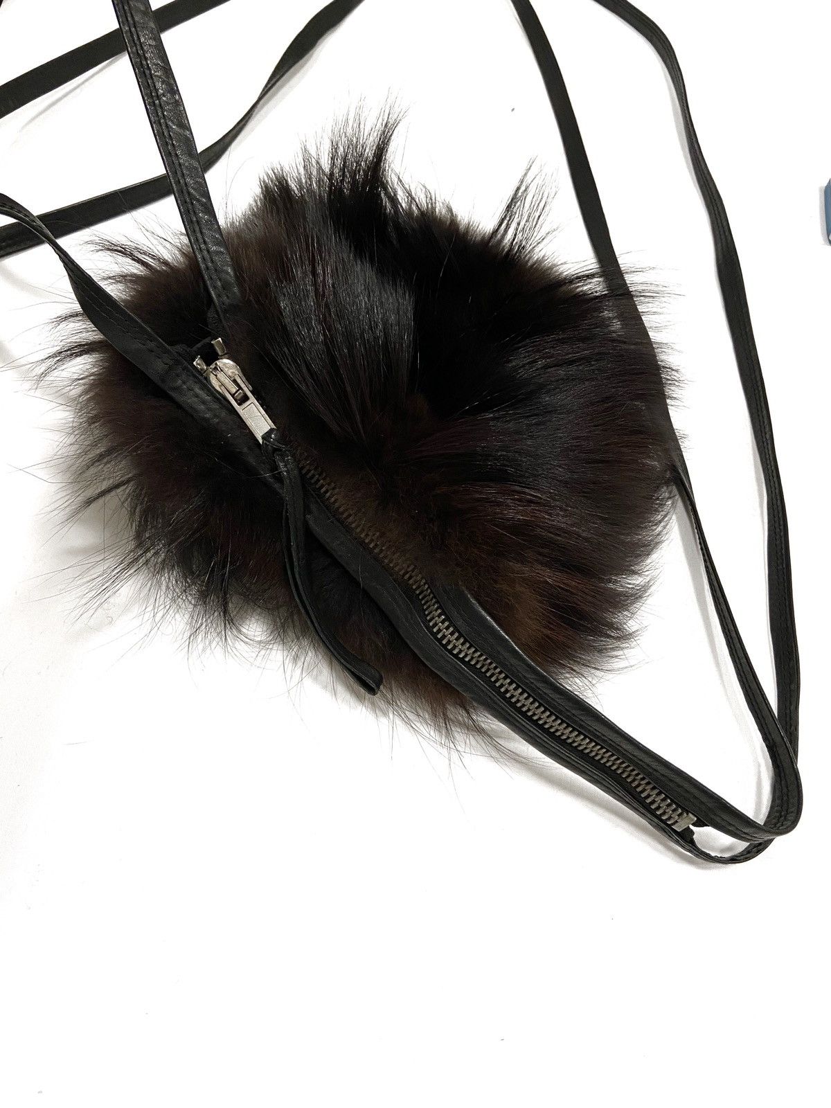Rick Owens Palais Royal Fox Fur Bag (Hunrickowens, Hun, Mink) Size ONE SIZE - 5 Thumbnail