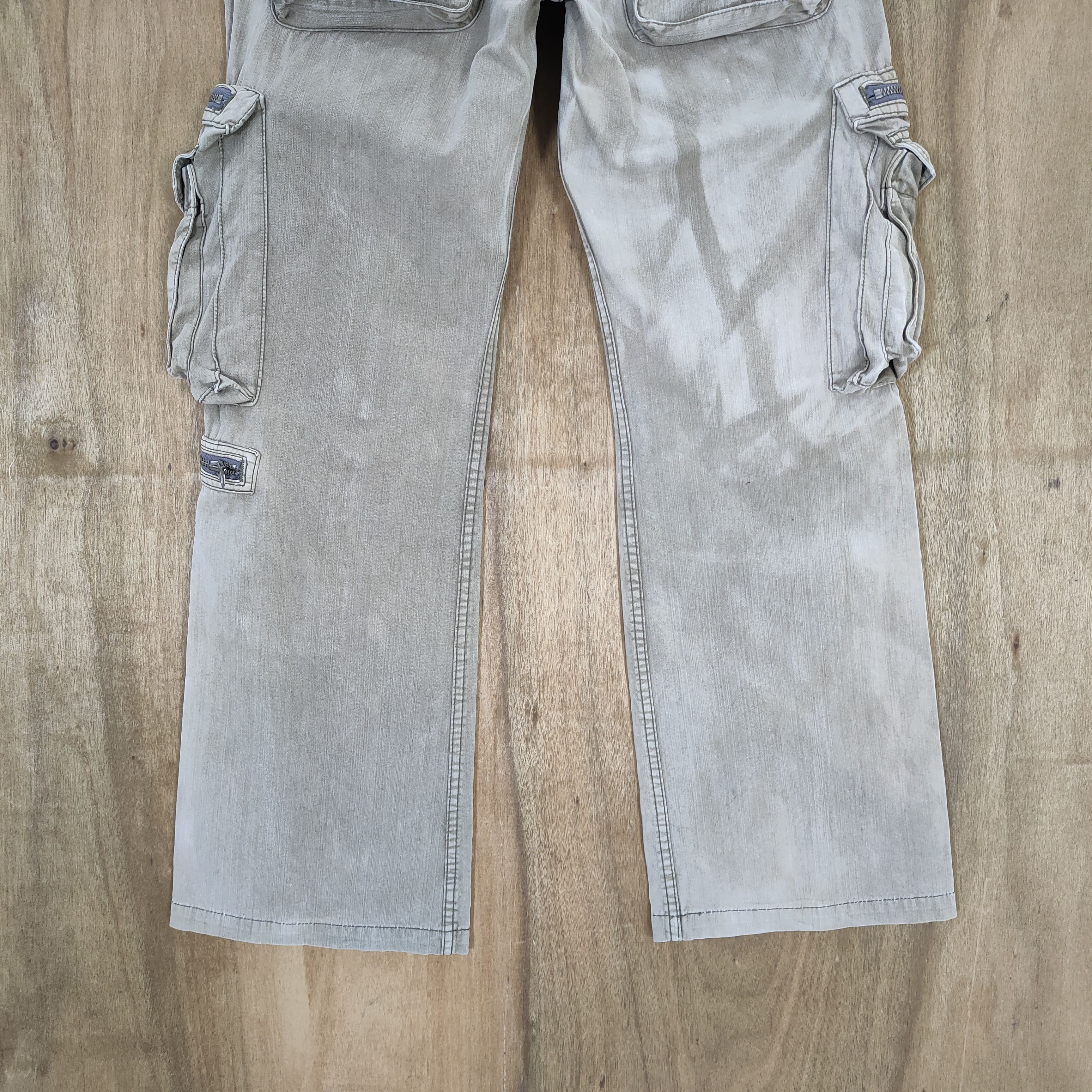 Japanese Brand VINTAGE JAPANESE FADED FLARE CARGO PANTS Size US 30 / EU 46 - 9 Thumbnail
