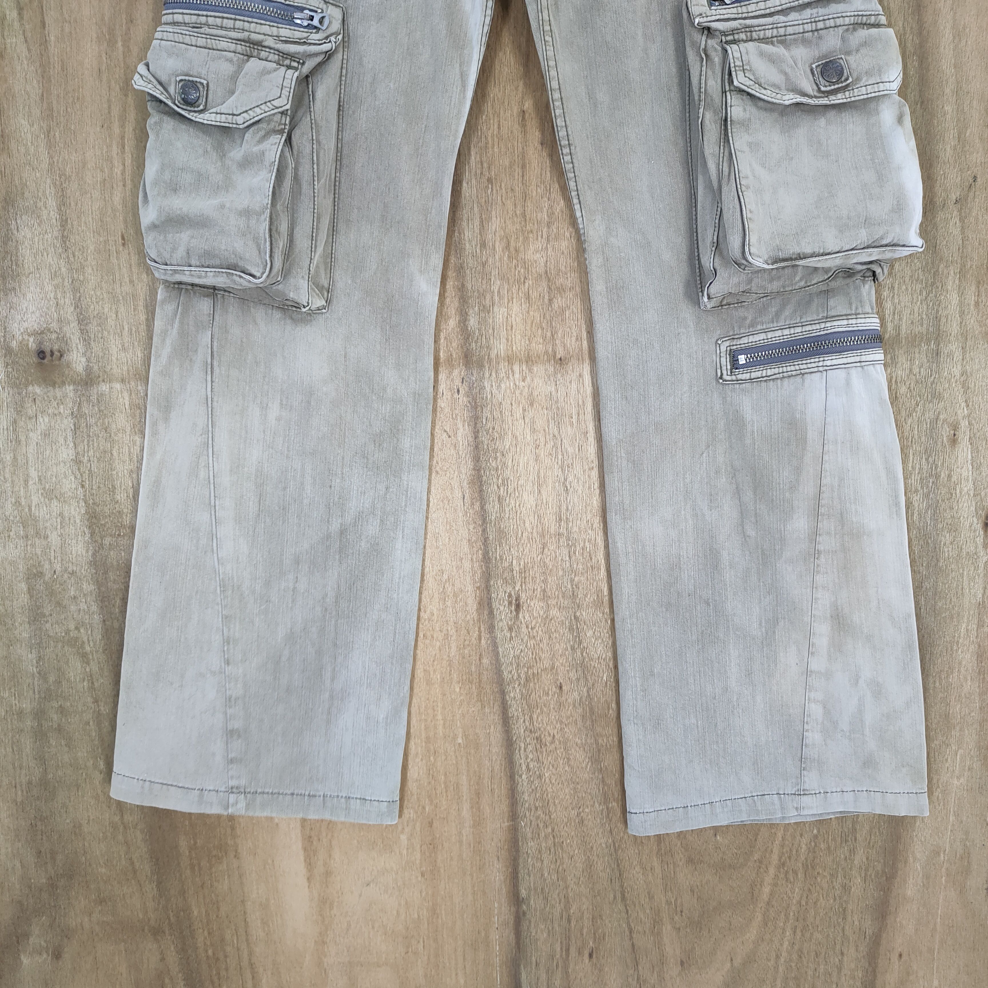 Japanese Brand VINTAGE JAPANESE FADED FLARE CARGO PANTS Size US 30 / EU 46 - 3 Thumbnail