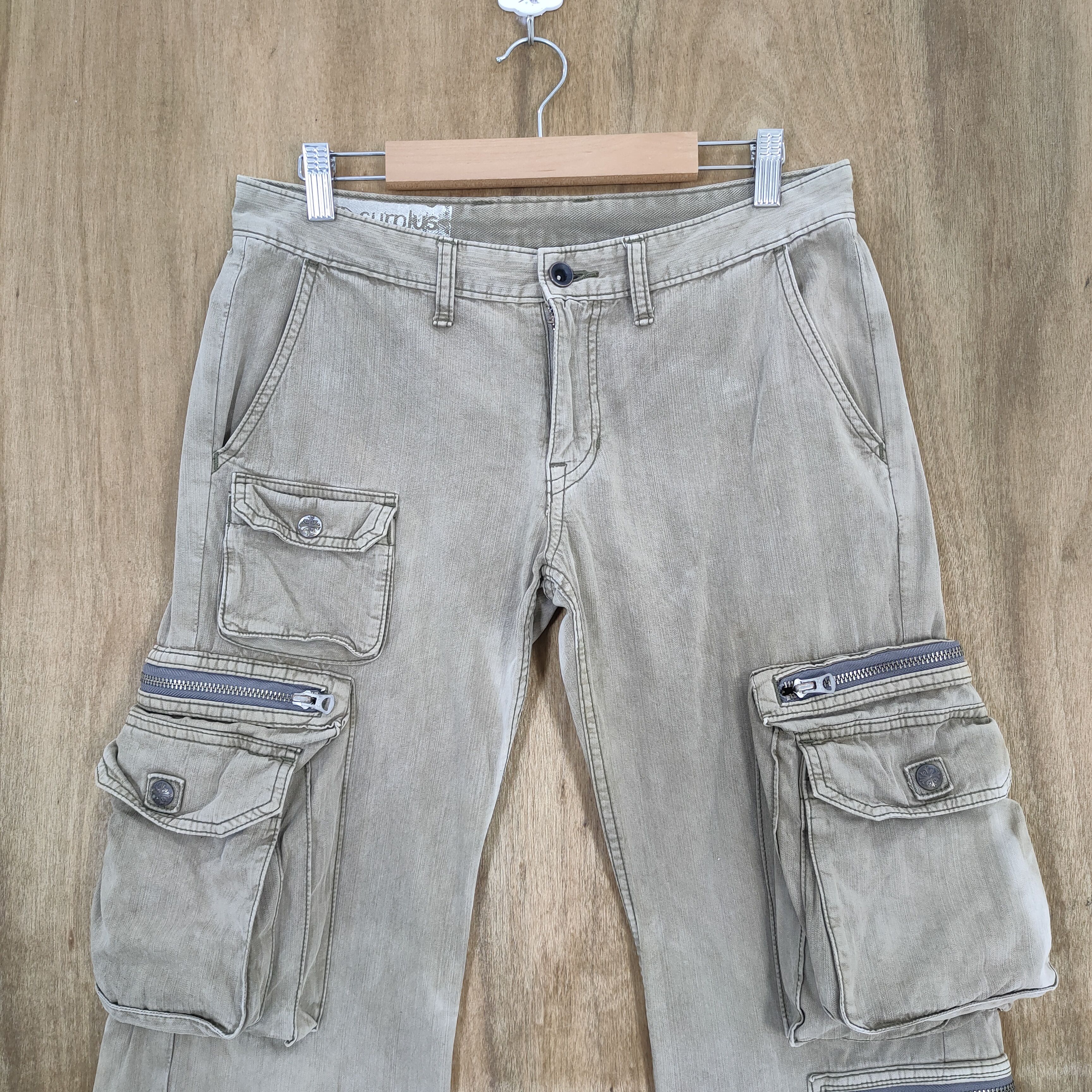 Japanese Brand VINTAGE JAPANESE FADED FLARE CARGO PANTS Size US 30 / EU 46 - 2 Thumbnail