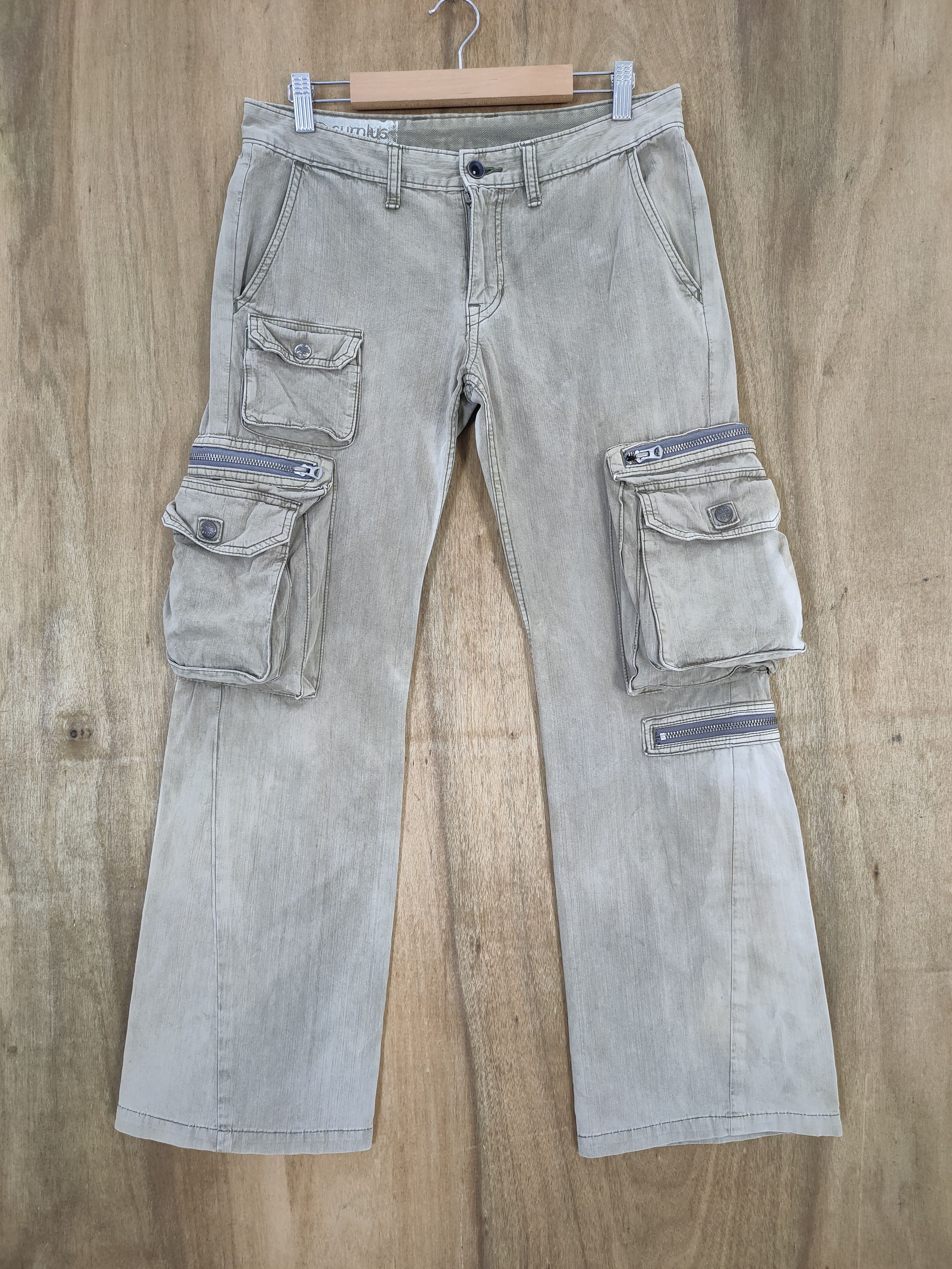 Japanese Brand VINTAGE JAPANESE FADED FLARE CARGO PANTS Size US 30 / EU 46 - 1 Thumbnail